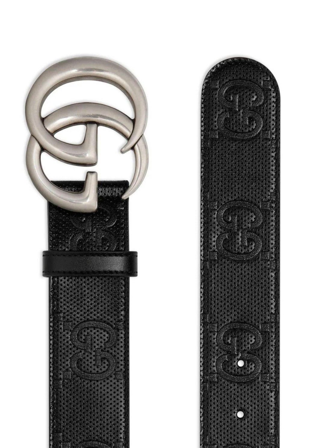 GUCCI Ledergürtel Marmont GG Interlocking Schnalle Unisex mit Doppel-G-Schnalle und Supreme Monogramm