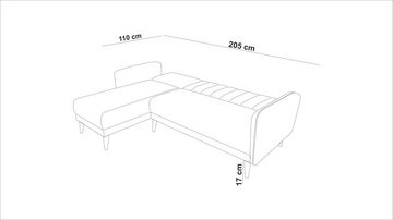 Gozos Ecksofa Gozos Mammo Sitzgruppe Ecksofa, Bettfunktion Couch, 225 x 150 x 85 cm, mit Relaxfunktion