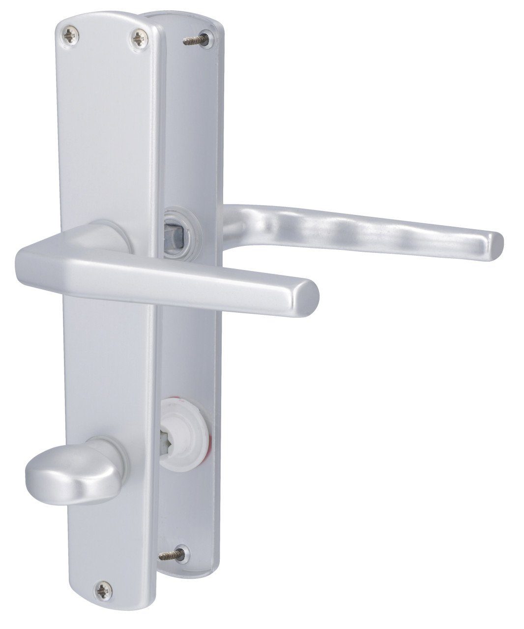 Alpertec Zimmertür Alpertec WC-Langschildgarnitur Phil Aluminium F1