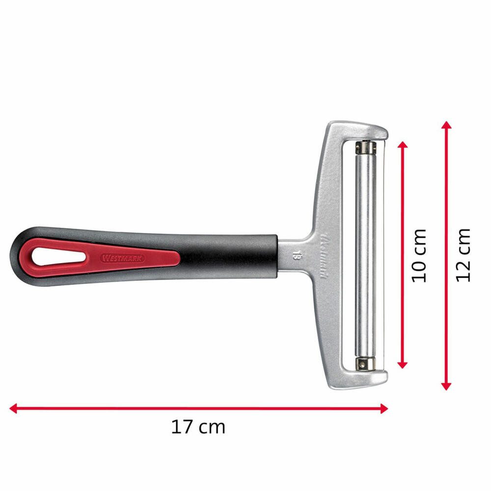 WESTMARK Käsemesser Variable Schnittstärke, Käseschneider mit Rolle & auswechselbarem