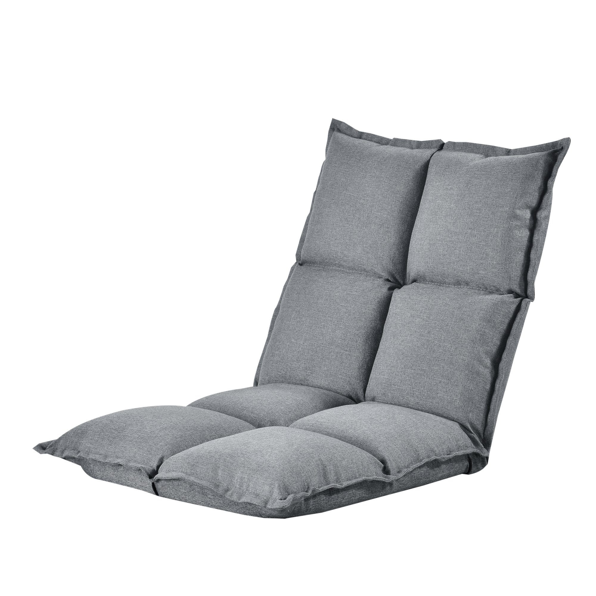 en.casa Напольные подушки, »Deinze« Bodenstuhl Bodensessel 110x55x11cm grau