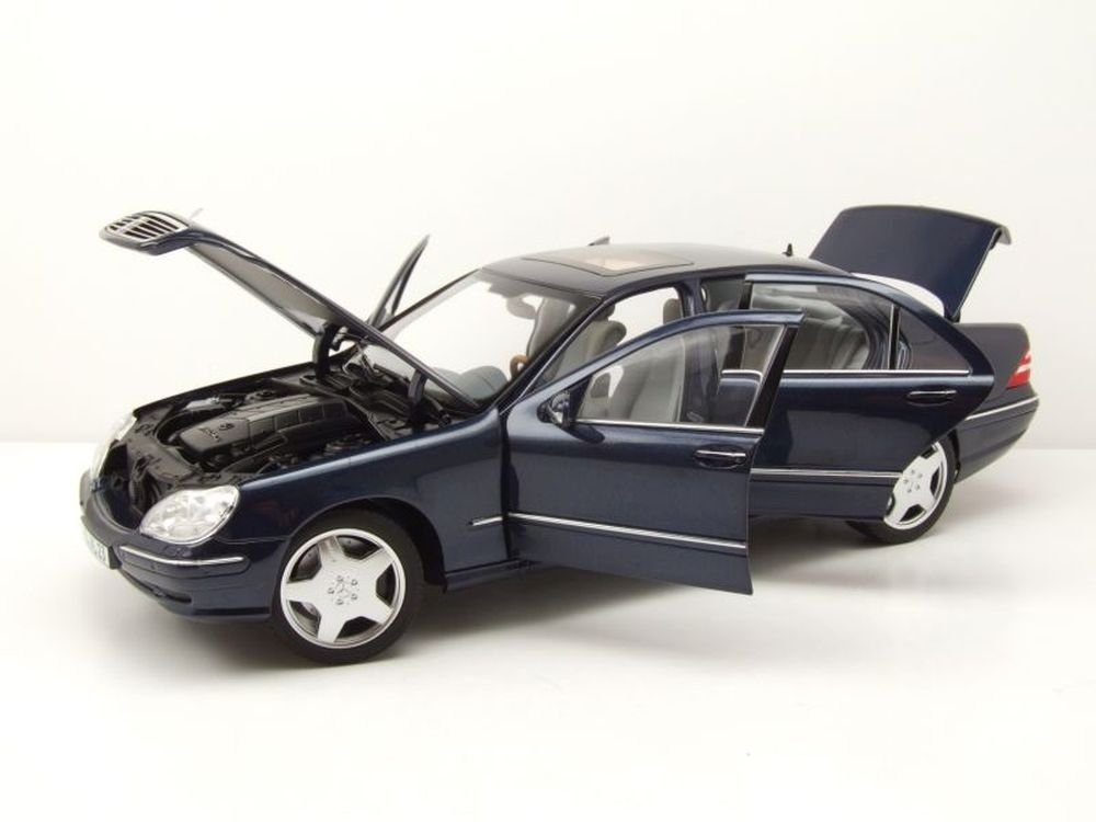 Norev Modellauto Mercedes S-Klasse S55 AMG W220 2000 dunkelblau metallic, Maßstab 1:18