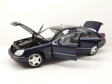 Norev Modellauto Mercedes S-Klasse S55 AMG W220 2000 dunkelblau metallic Modellauto, Maßstab 1:18