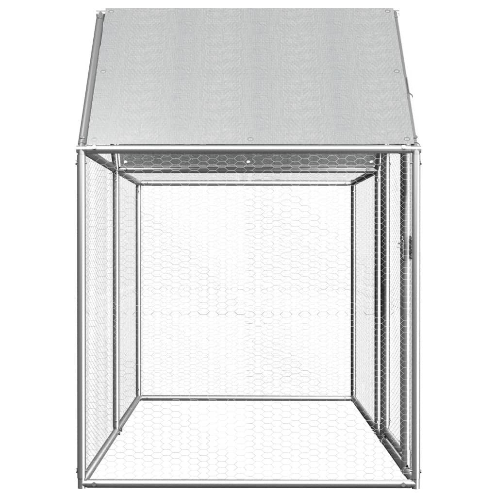 vidaXL Hühnerstall, Hühnerkäfig 2x1x1,5 m Verzinkter Stahl