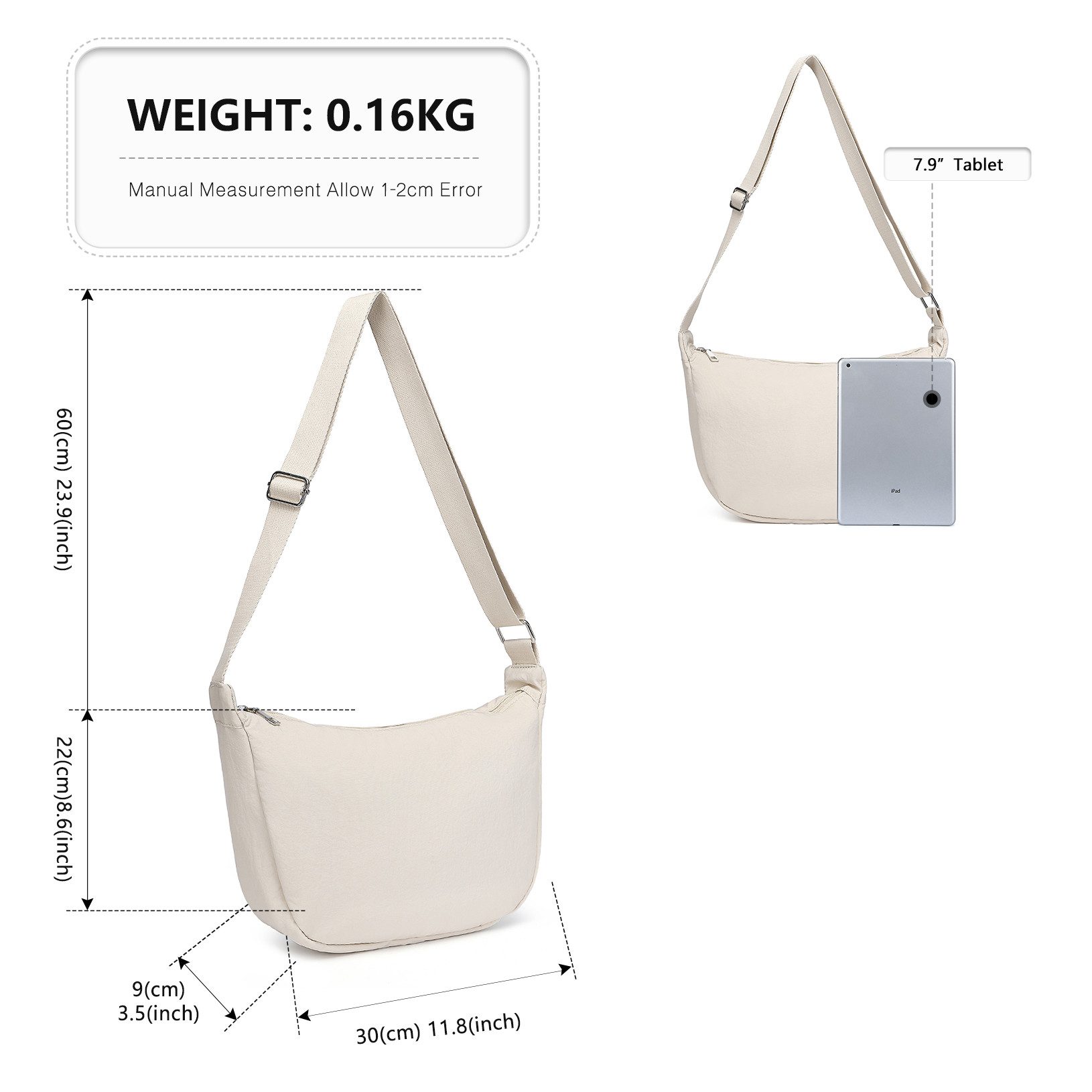 Miss Lulu Schultertasche Damen Crossbody-Tasche im Halbmond-Design (1-tlg) günstig online kaufen