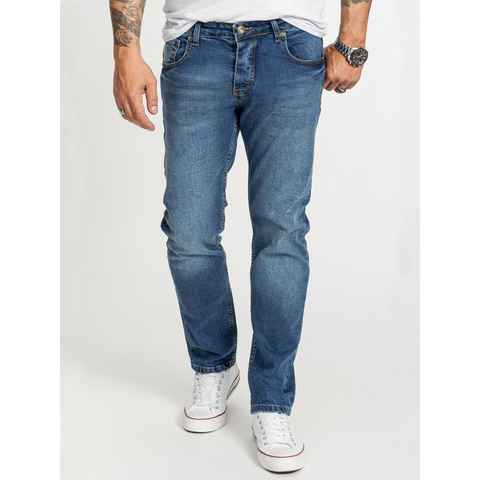 Rock Creek Regular-fit-Jeans Herren Jeans Stonewashed Blau RC-2401
