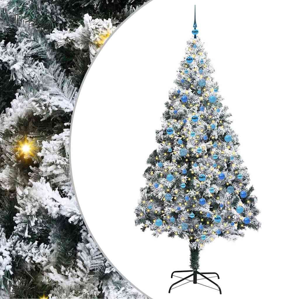 vidaXL LED Baum Künstlicher Weihnachtsbaum mit 300 LEDs mit Ständer Weiß 240 cm