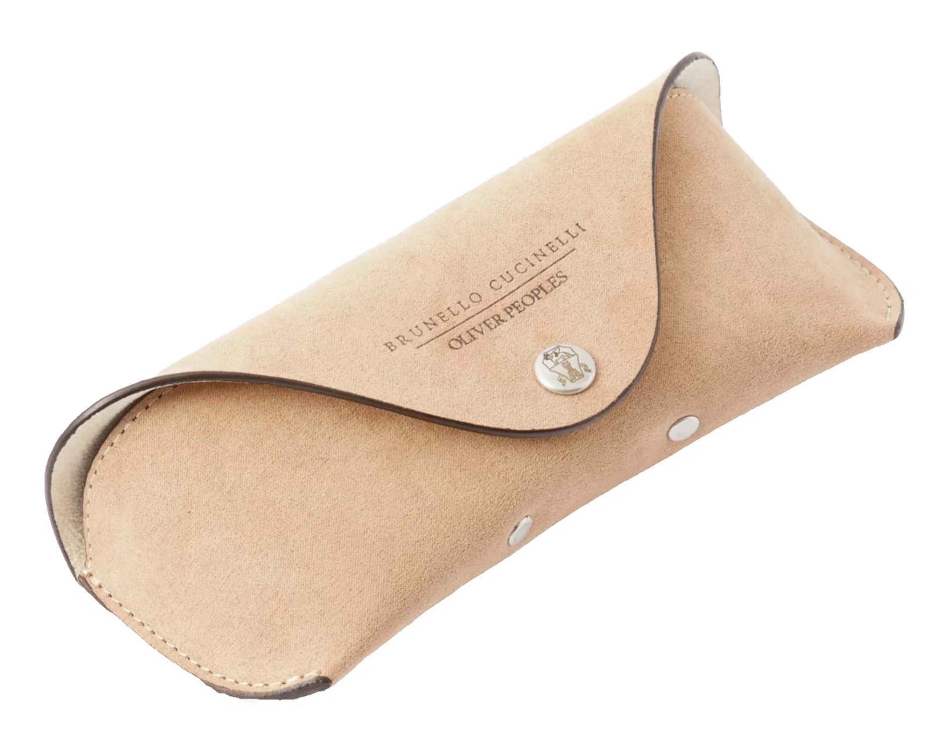 BRUNELLO CUCINELLI Sonnenbrille Oliver Peoples – Sonnenbrille Brille aus Acetat in Havanna-Optik Etui aus Wildleder mit Logoprägung, Brillengläser mit 100 % UV-Schutz