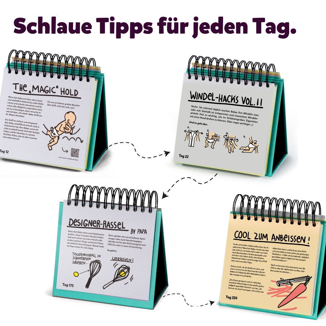 Ready to Daddy Tischkalender Der Papa-Ratgeber: Ein ganzes Jahr lang Wissen Geschenk Kalender – Bild 3 von 5