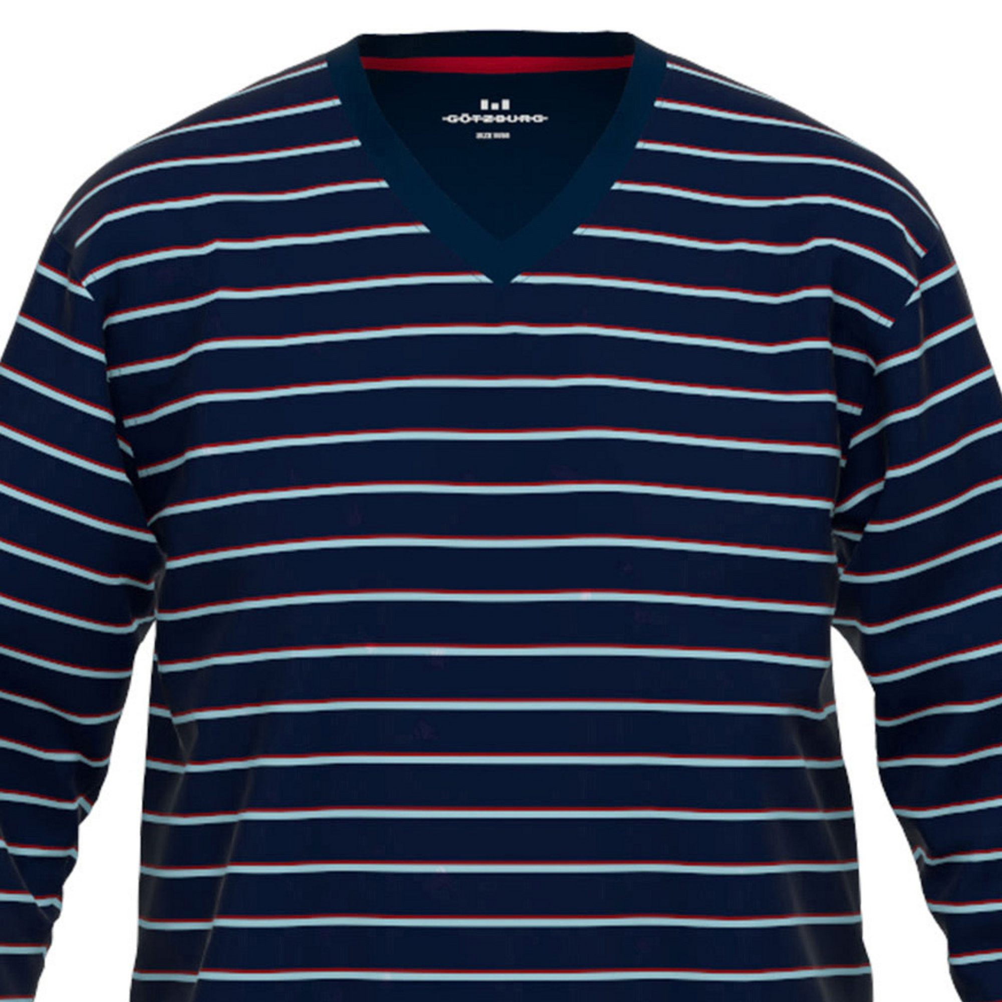 GÖTZBURG Pyjama Herren-Schlafanzug Single-Jersey Streifen günstig online kaufen