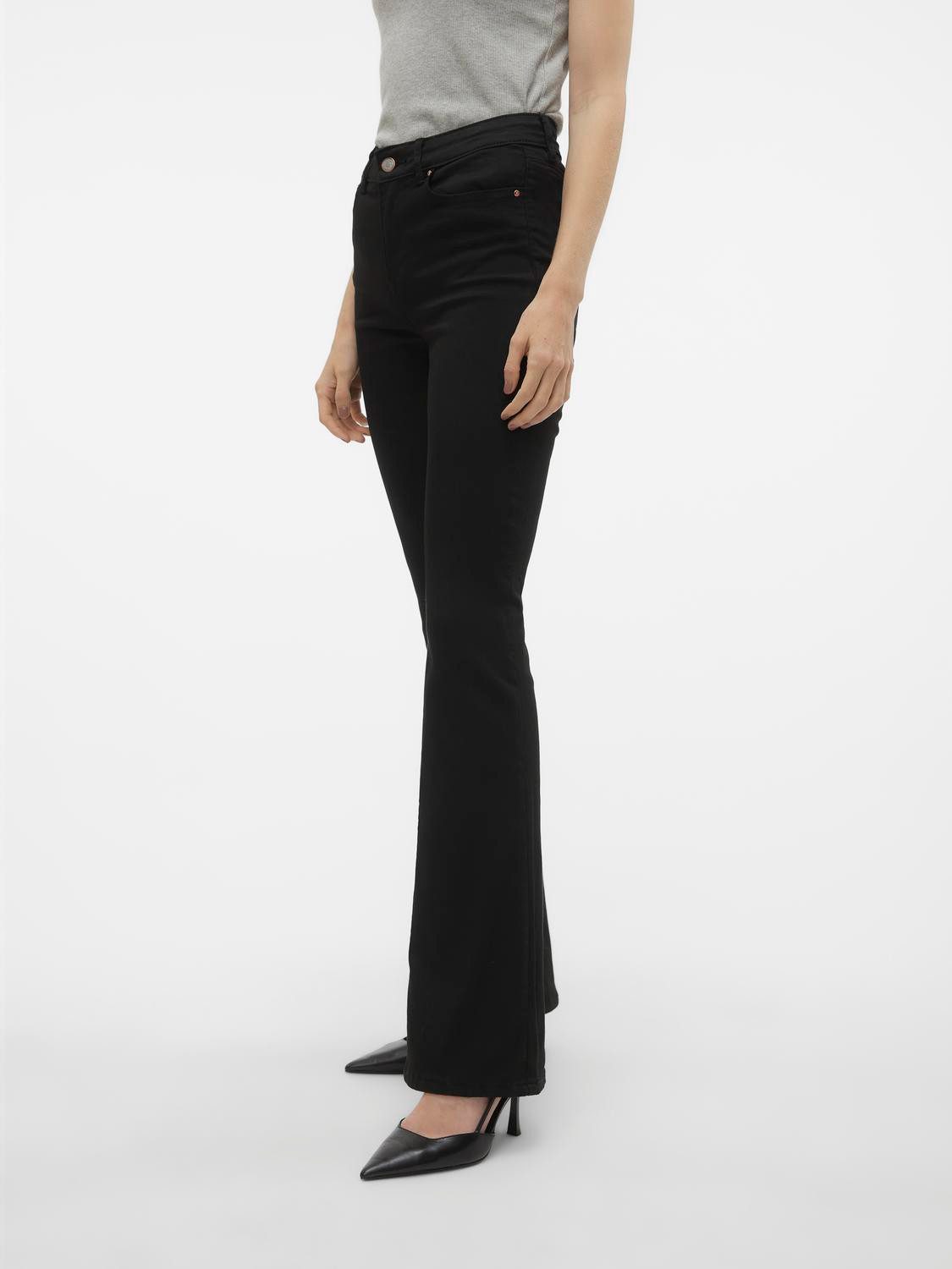 Vero Moda Bootcut-Jeans VMFLASH MR FLARED JEANS LI140 GA NOOS Baumwollmischung mit Stretch, regular waist, bootcut fit