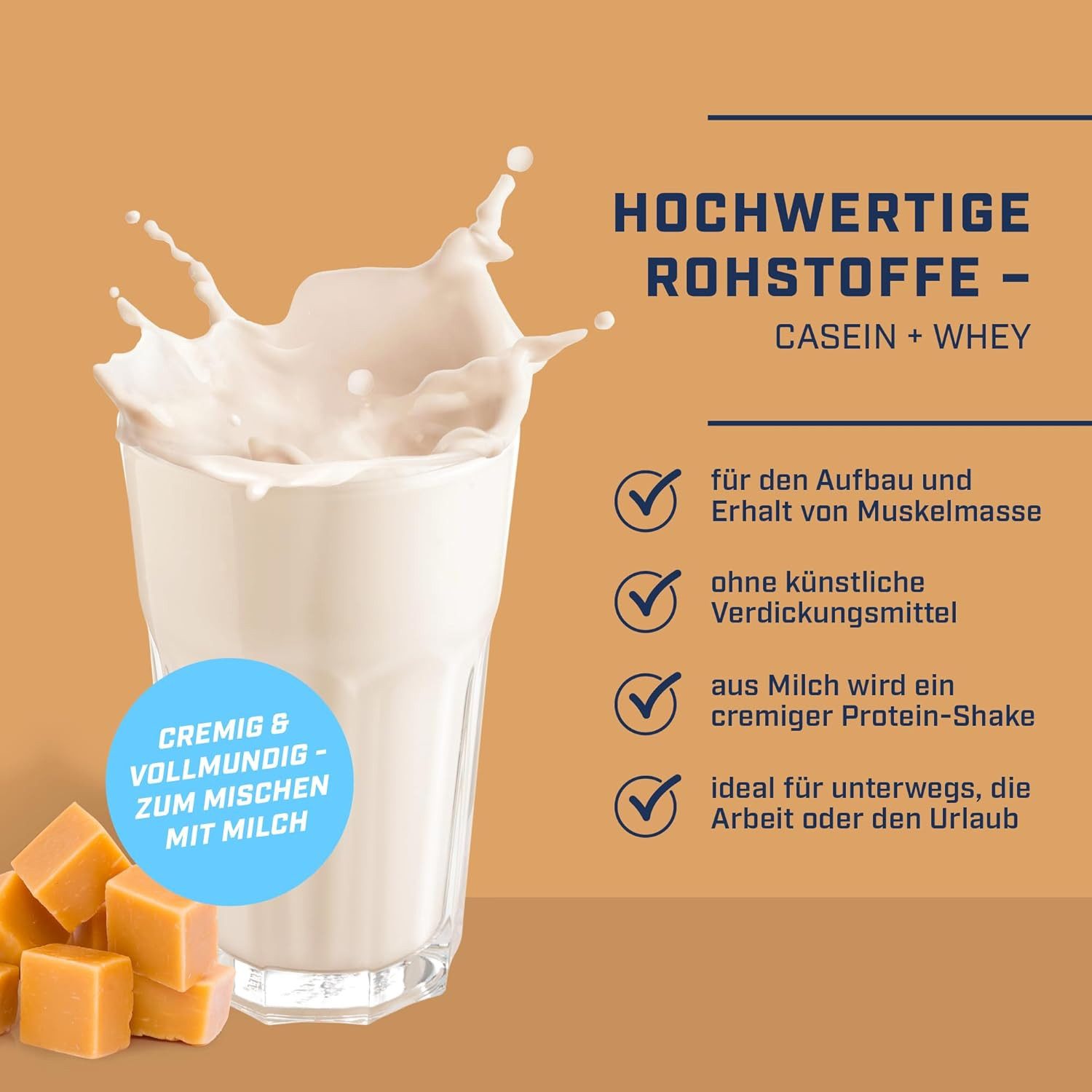 Energybody Systems Mega Protein Pulver, Whey und Casein Eiweißpulver, super cremig lecker, aspartamfrei