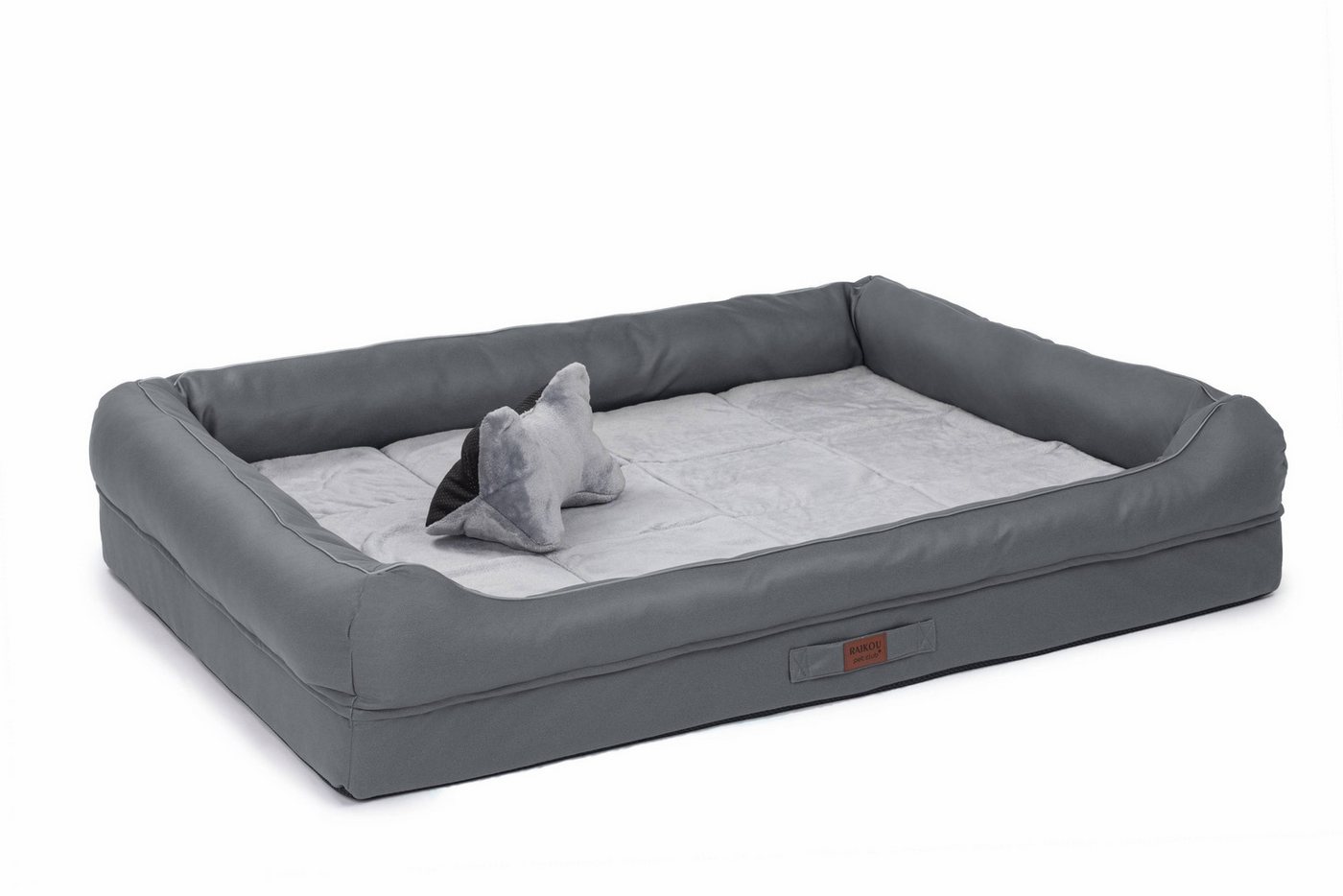 Thumbnail - RAIKOU Hundematte Hundebett mit Abnehmbarem Kissen, Schlafplatz Hundesofa Tierbedarf, 100% Polyester, gepolstertes wasch...