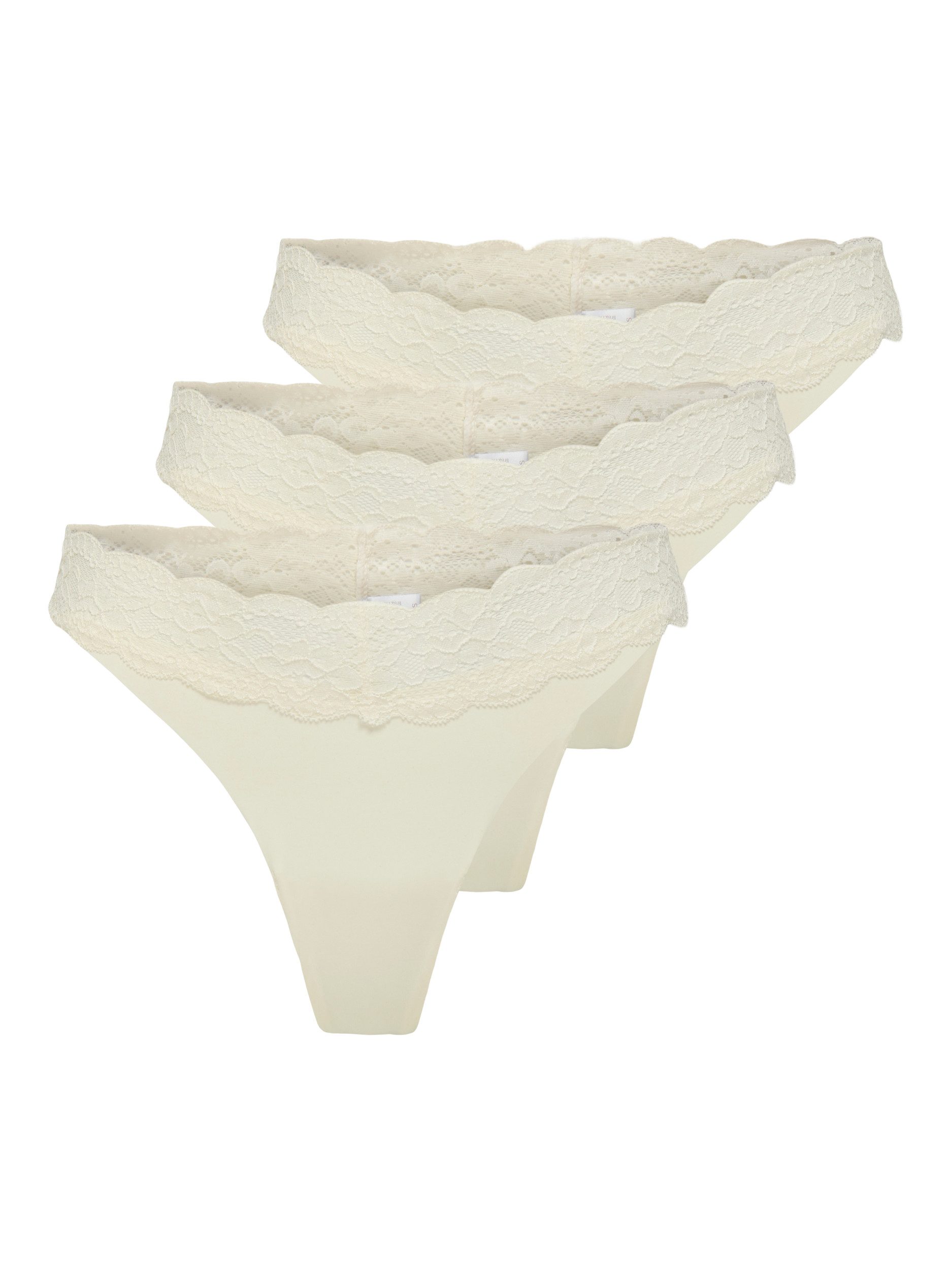 ONLY Tanga ONLCHLOE LACE S.S THONG 3-PACK ACC (Packung, 3-St) günstig online kaufen