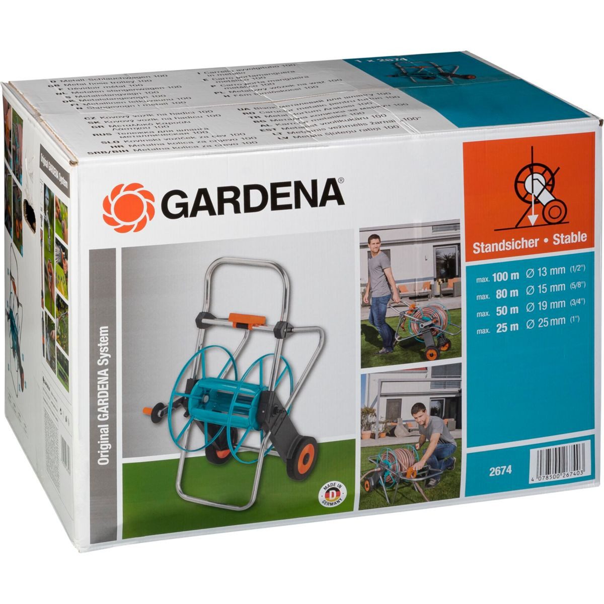 GARDENA Gartenschlauch Metall-Schlauchwagen 100