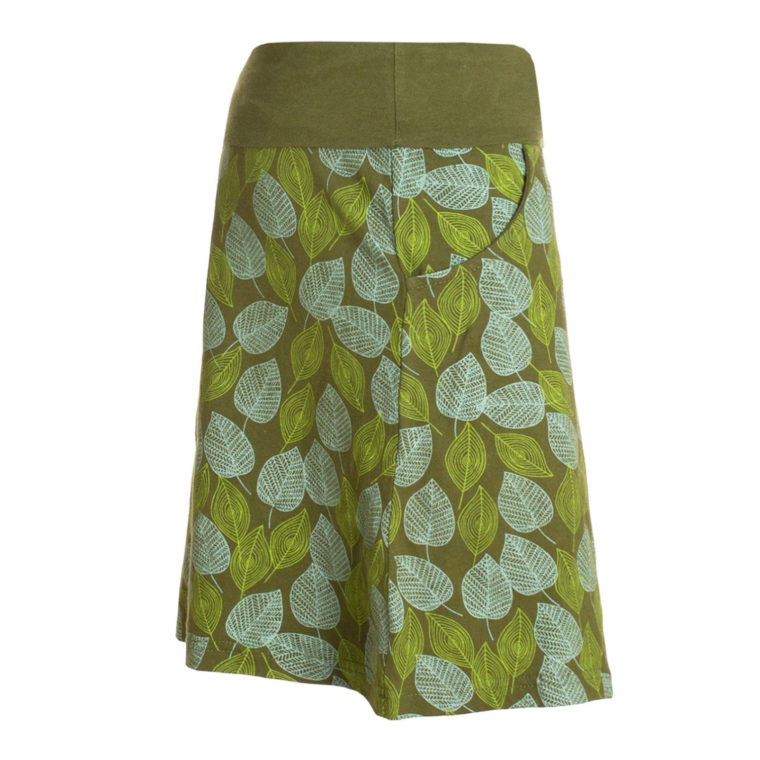 Vishes Jerseyrock knielang Baumwolle Blumen-Muster breiter Bund mit Kordel-Zug Taschen Alternative Bekleidung, Ethno, Hippie, Retro Style – Bild 4 von 5