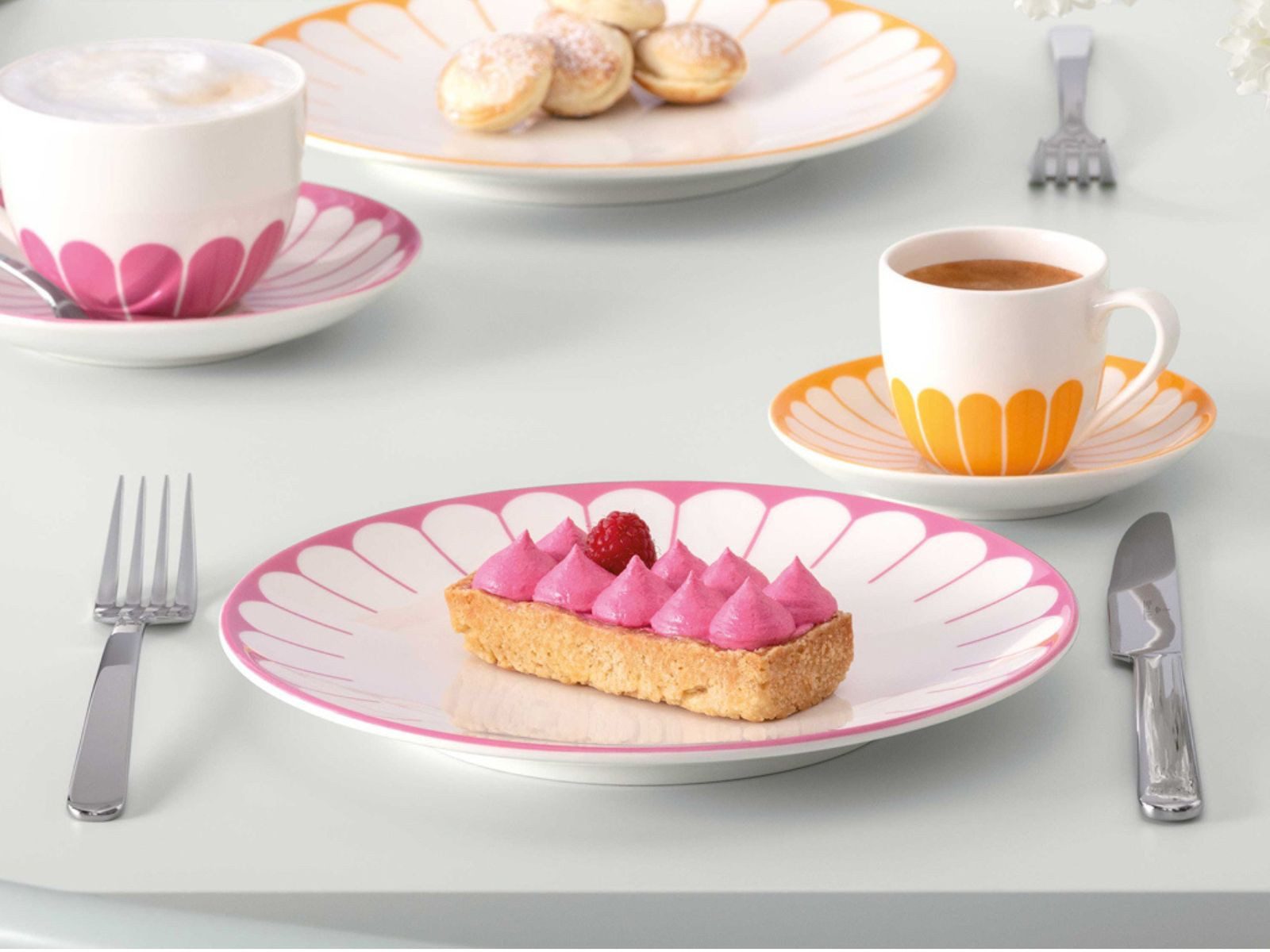 Villeroy & Boch Dessertteller Fleur cassis Frühstück/Dessertteller 21cm Set6