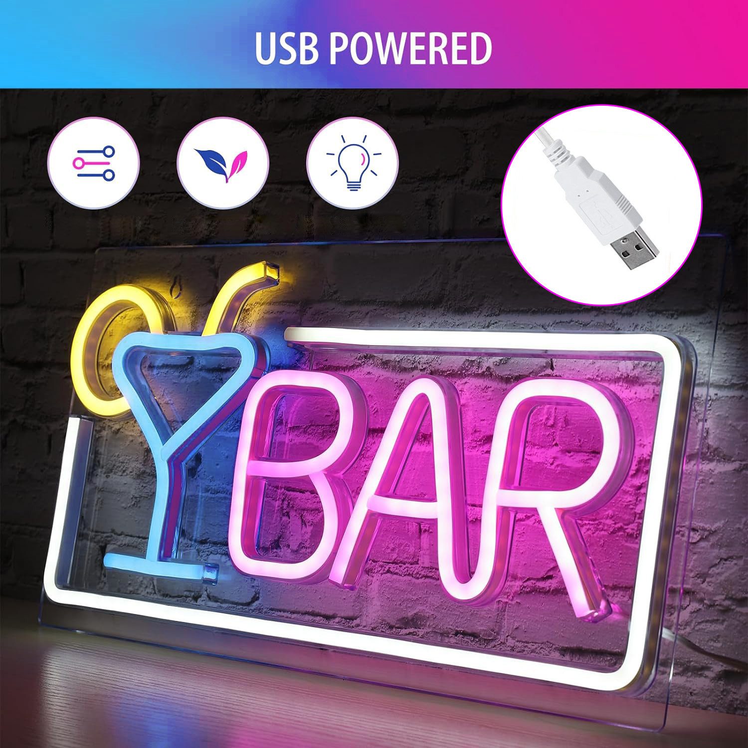 MUPOO LED Dekolicht LED-Neonschild Bar Dimmbar günstig online kaufen