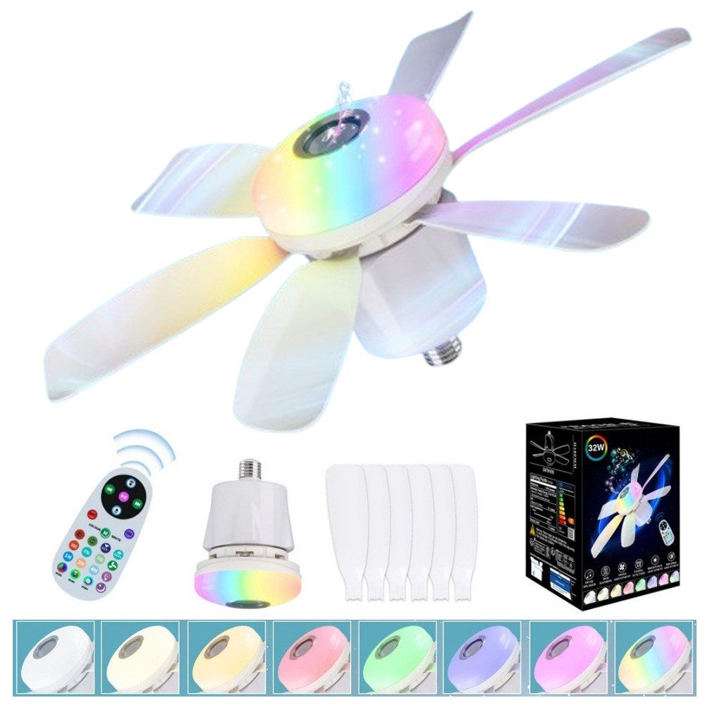QUBEBU Deckenventilator Deckenventilator mit Beleuchtung, Fernbedienung, günstig online kaufen