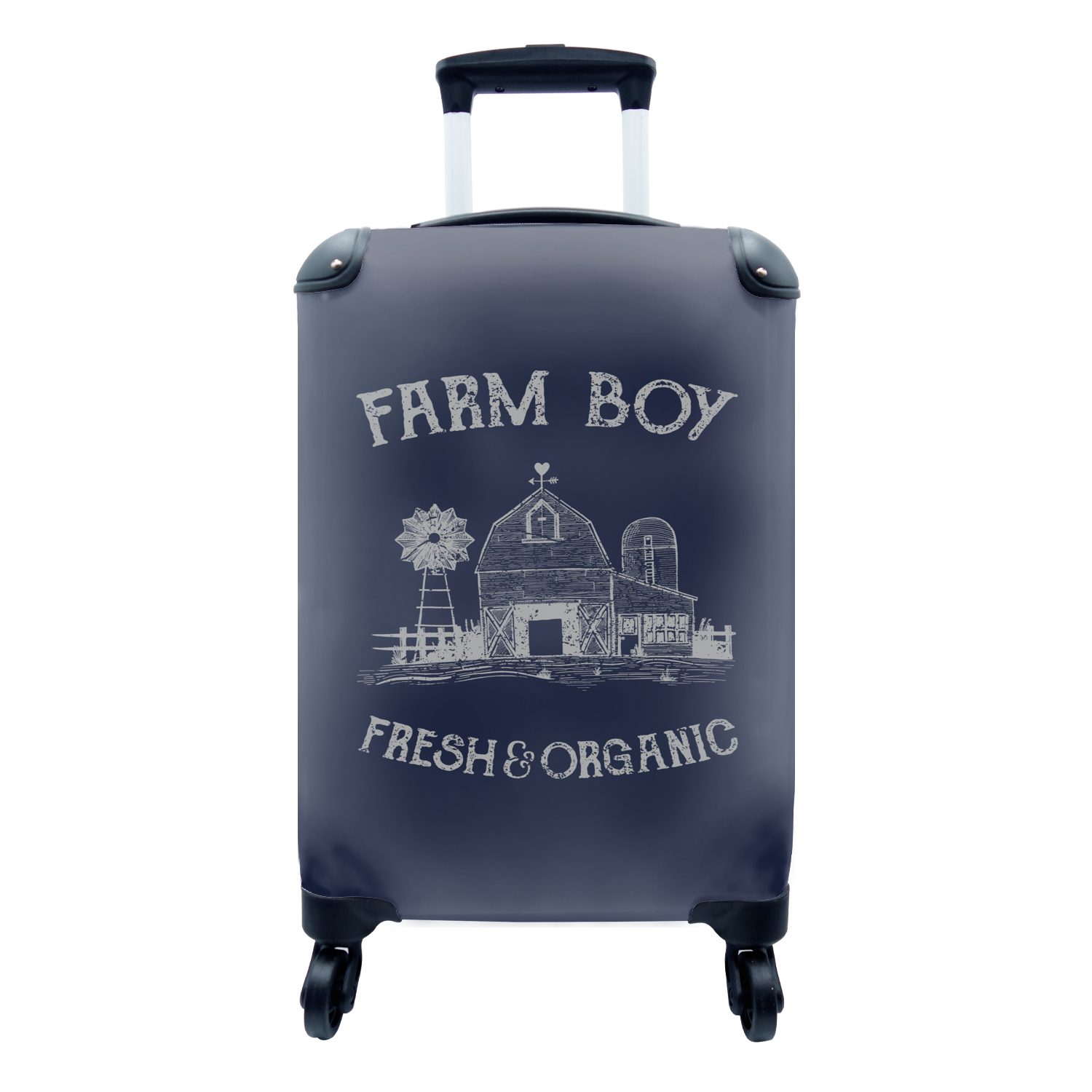 - - Rollen, Bauernhof Reisekoffer Handgepäckkoffer für Reisetasche Tiere, Vintage 4 MuchoWow Ferien, mit Handgepäck rollen, Trolley,