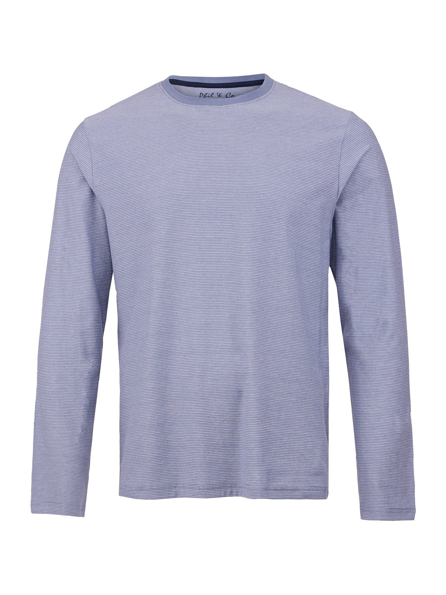 bequem & Co. Special Langarm Phil Pyjama Schlafanzug (1 tlg) grau-blau
