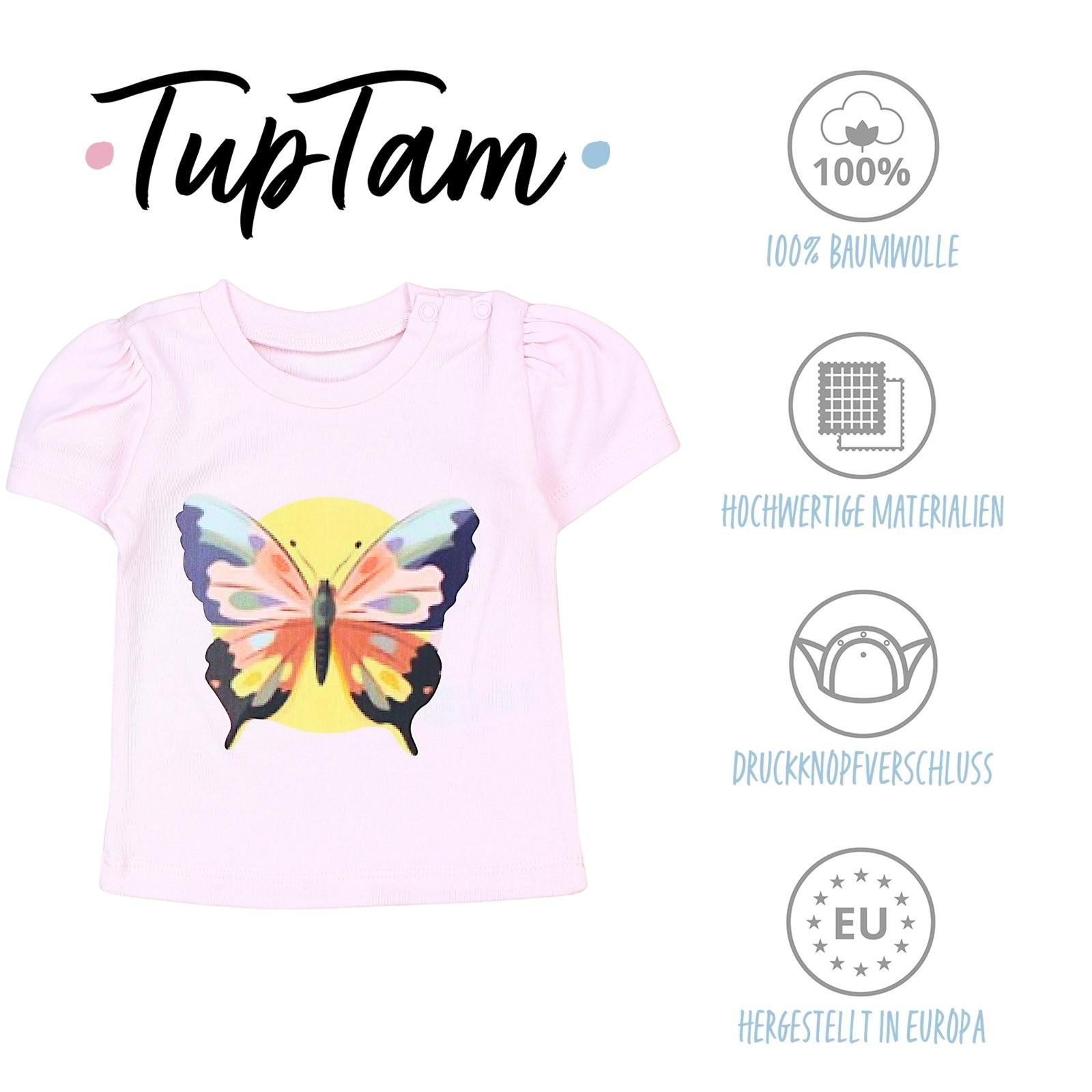TupTam T-Shirt TupTam Baby Mädchen Kurzarm T-Shirt Gemustert Bunt 5er Set