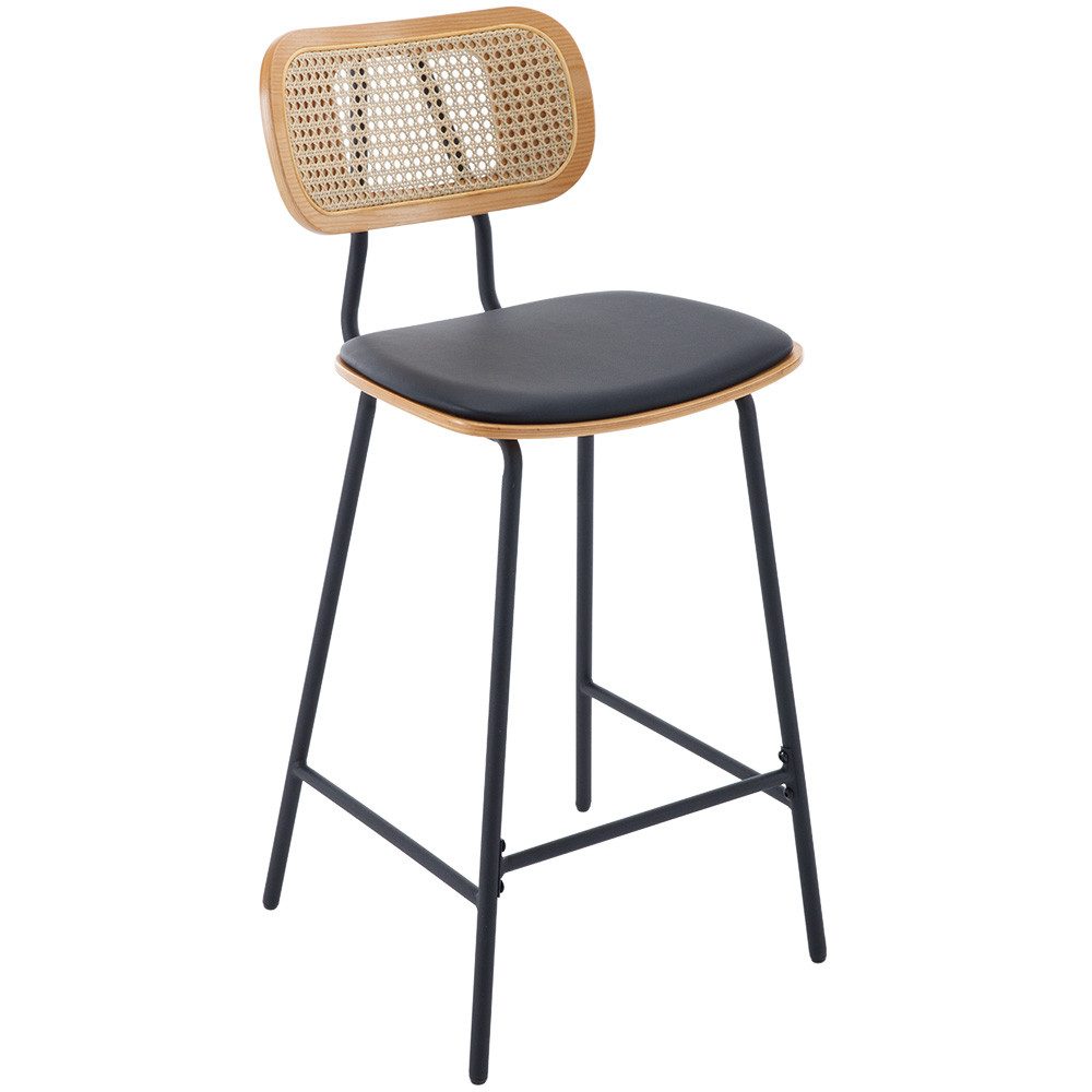 WAHSON OFFICE CHAIRS Barhocker 2er Set Rattan Barstuhl mit Metallbeinen Sit günstig online kaufen