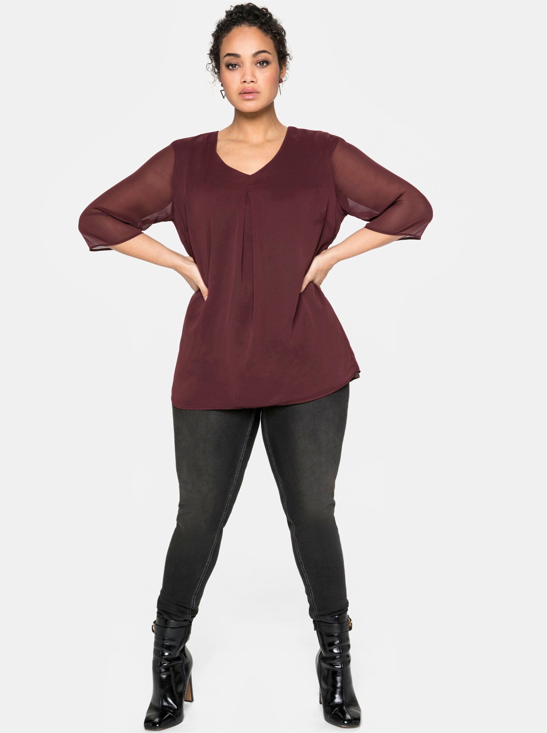 Sheego Klassische Bluse Tunika günstig online kaufen