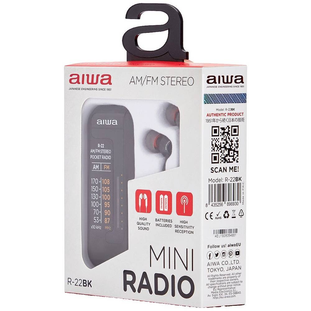 Aiwa R-22BK Radio Mini-Pocket-Radio