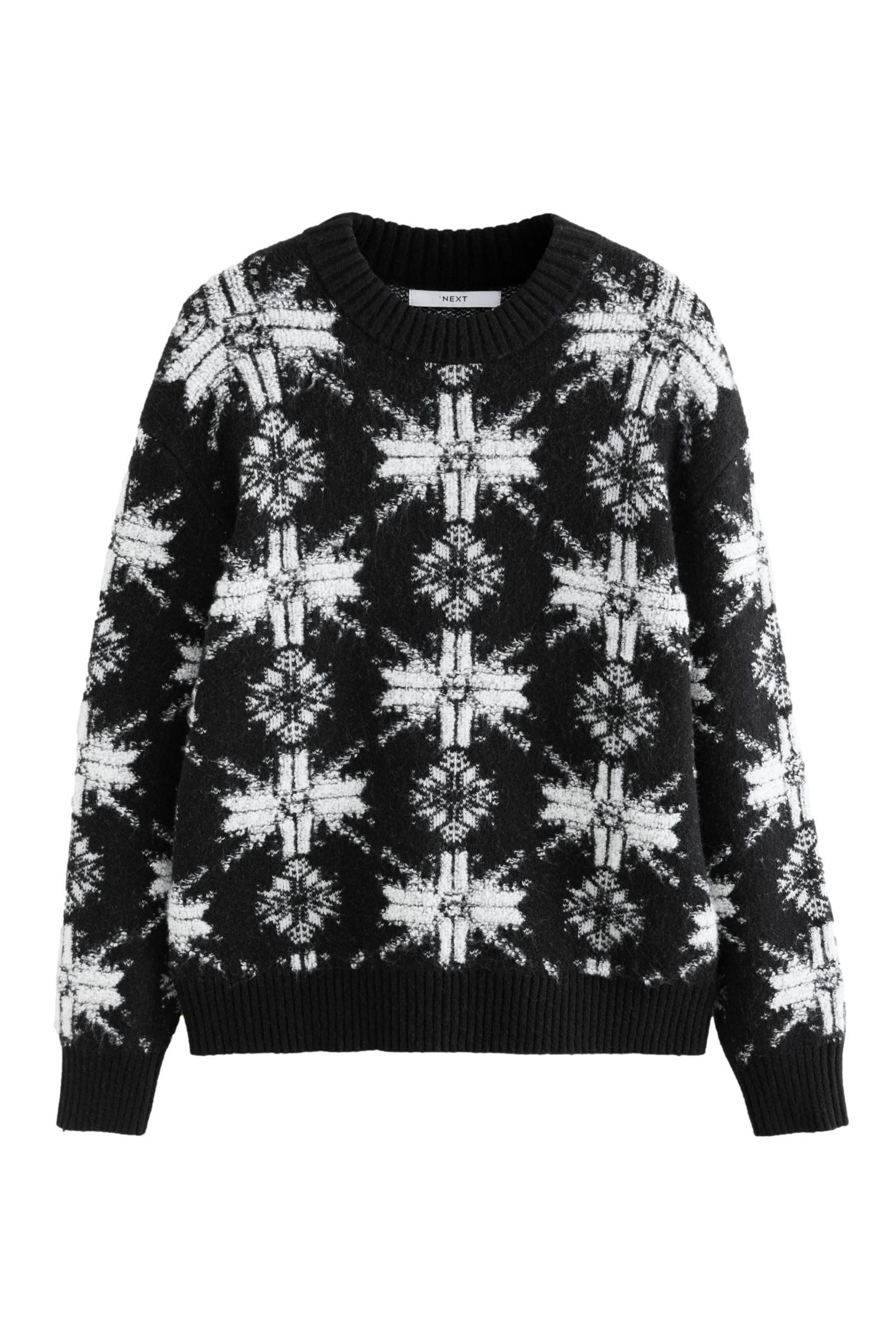 Next Rundhalspullover Regular Fit Rundhalspullover mit Schneeflocken (1-tlg günstig online kaufen