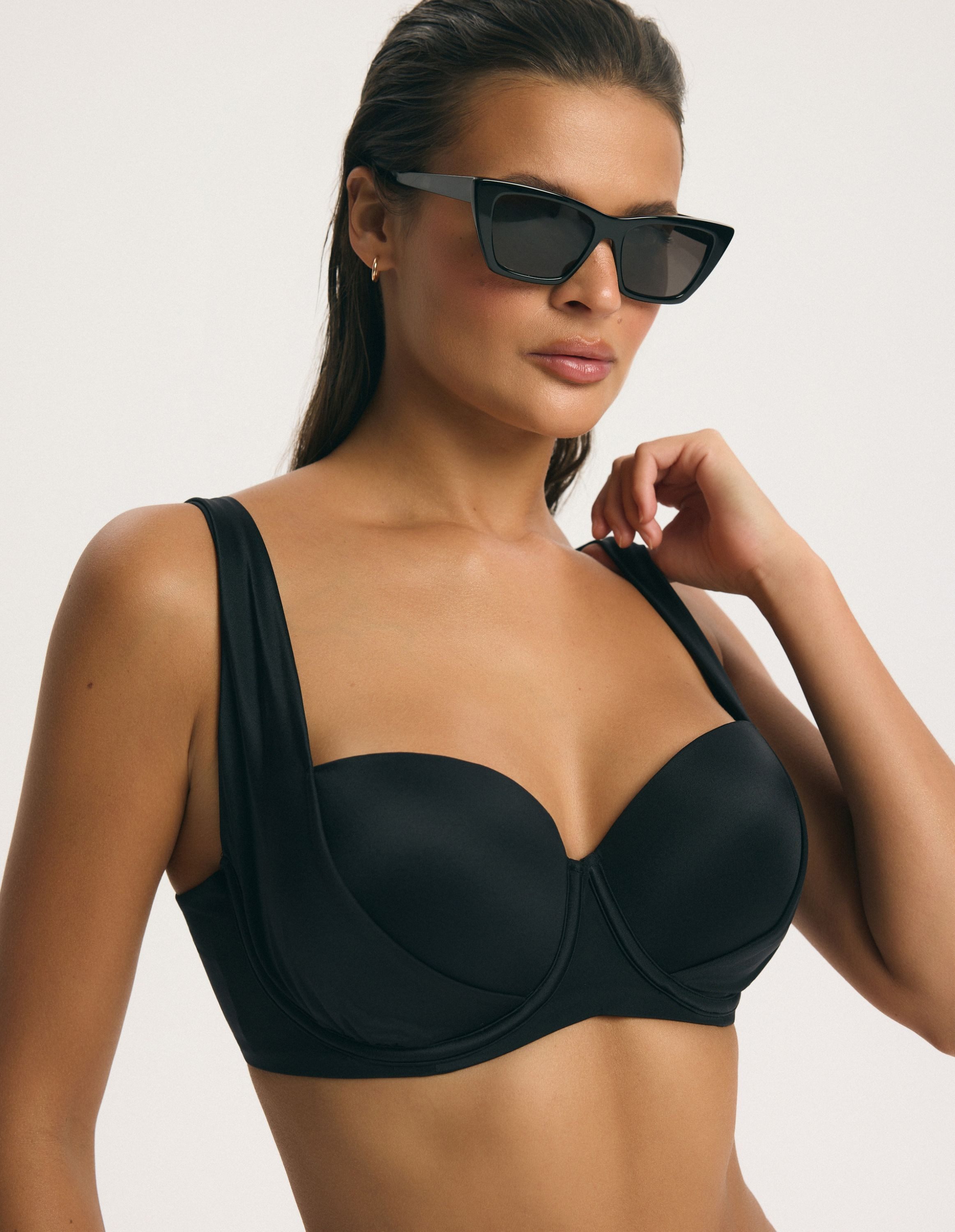 ESOTIQ Bügel-Bikini-Top Bikini Top mit Bügel SANARY, leichte Polster, Multiway Träger