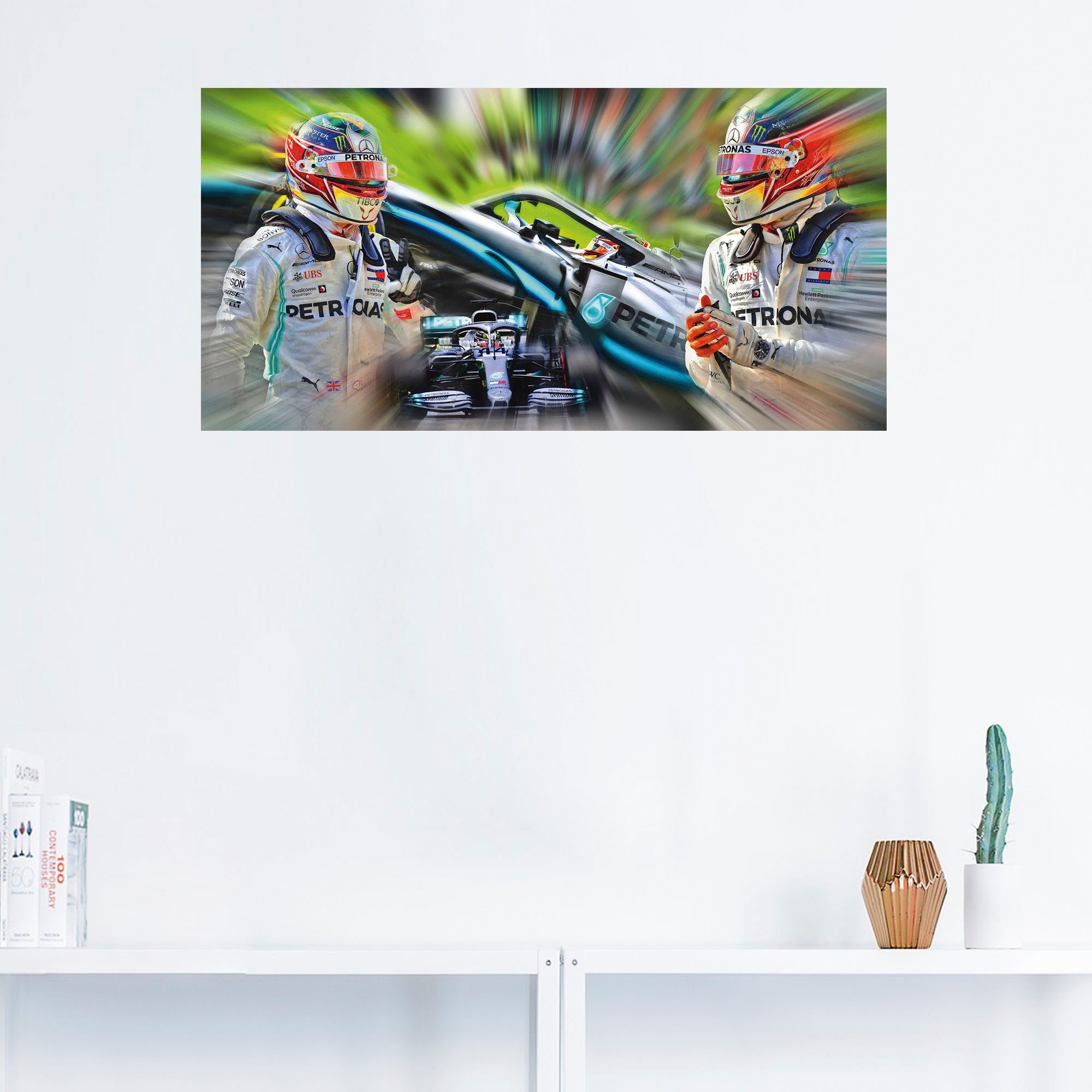 Artland Wandbild Lewis Hamilton - von Bilder und (1 Berufen als in Poster Alubild, schnell Leinwandbild, erfolgreich, Größen versch. oder Wandaufkleber St)