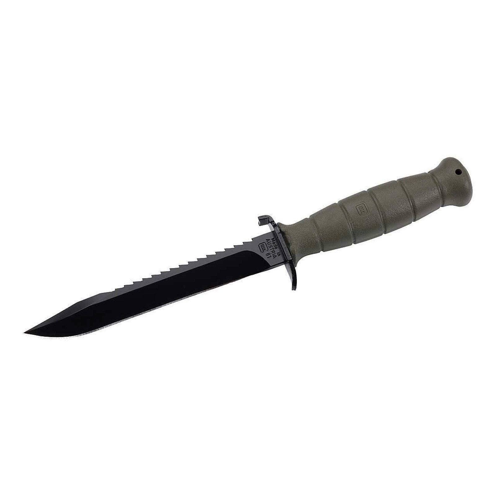 Glock Universalmesser FM81 Feldmesser Gürtelmesser Camping Outdoor, Messer Angelmesser Federstahl Clip