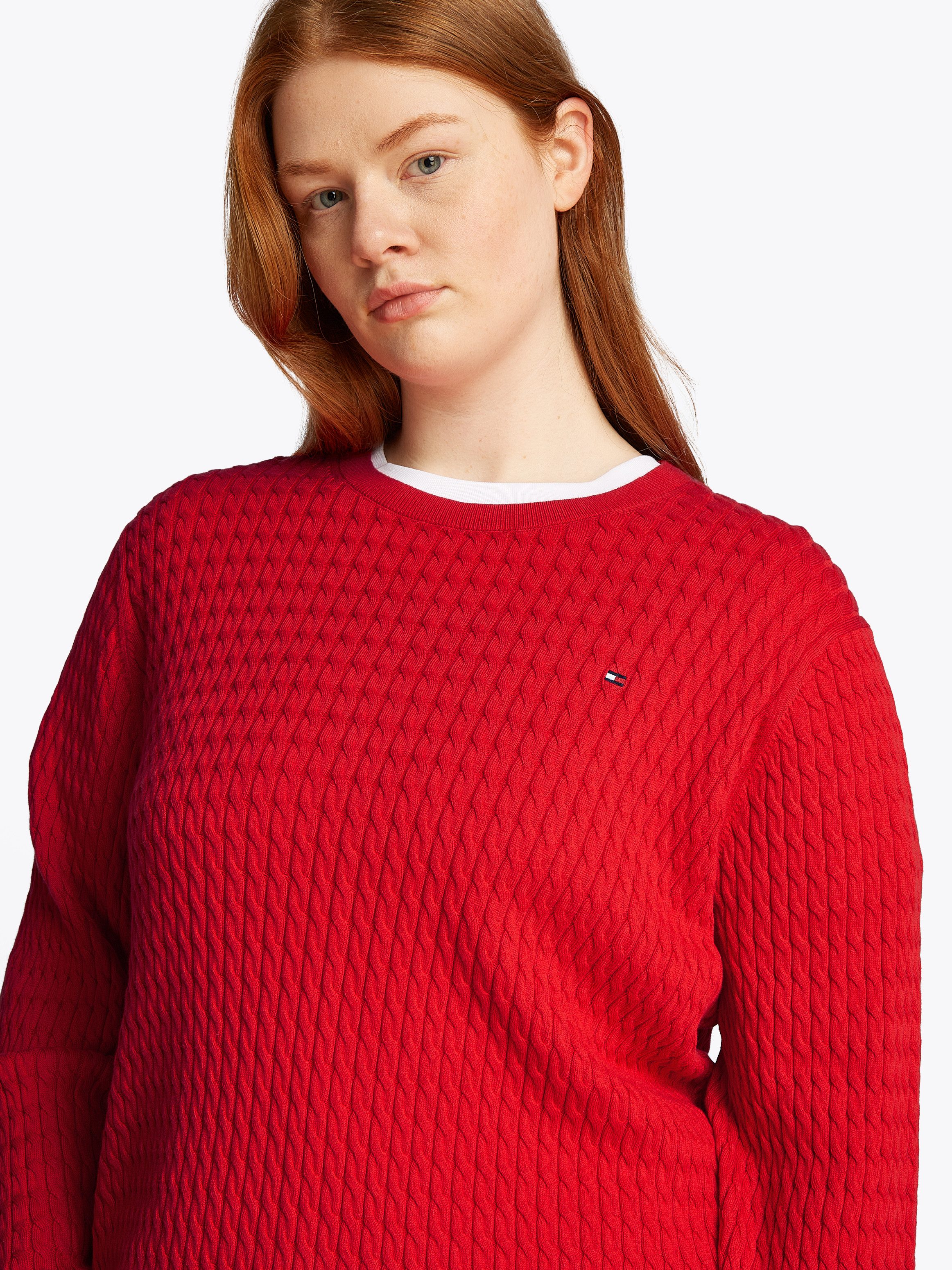 Tommy Hilfiger Curve Rundhalspullover CRV CO günstig online kaufen