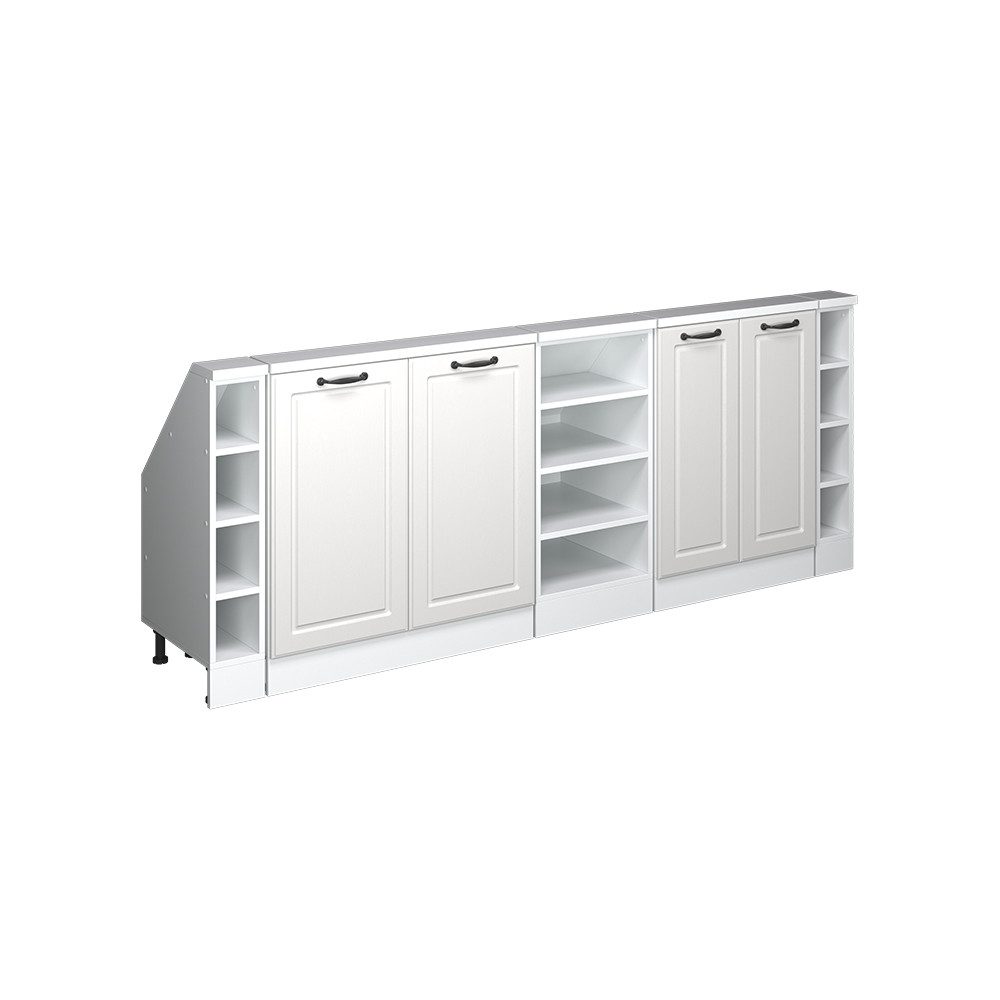 Vicco Kommode Rion, Weiß Landhaus/Weiß/Weiß, 5er Set (5 St)