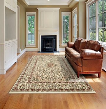 Teppich »Lansing«, Timbers, rechteckig, Höhe 9 mm, Kurzflorteppich, Orient-Optik, Wohnzimmer, Esszimmer, Schlafzimmer