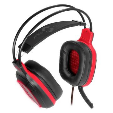 Speedlink DRAZE Gaming Over-Ear Headset LED Beleuchtung Gaming-Headset (Kabelfernbedienung mit Lautstärkeregeler, Mikrofon-Stummschaltung, Stereo, Kabelfernbedienung Lautstärkeregler + Stummschaltung für PC Notebook)