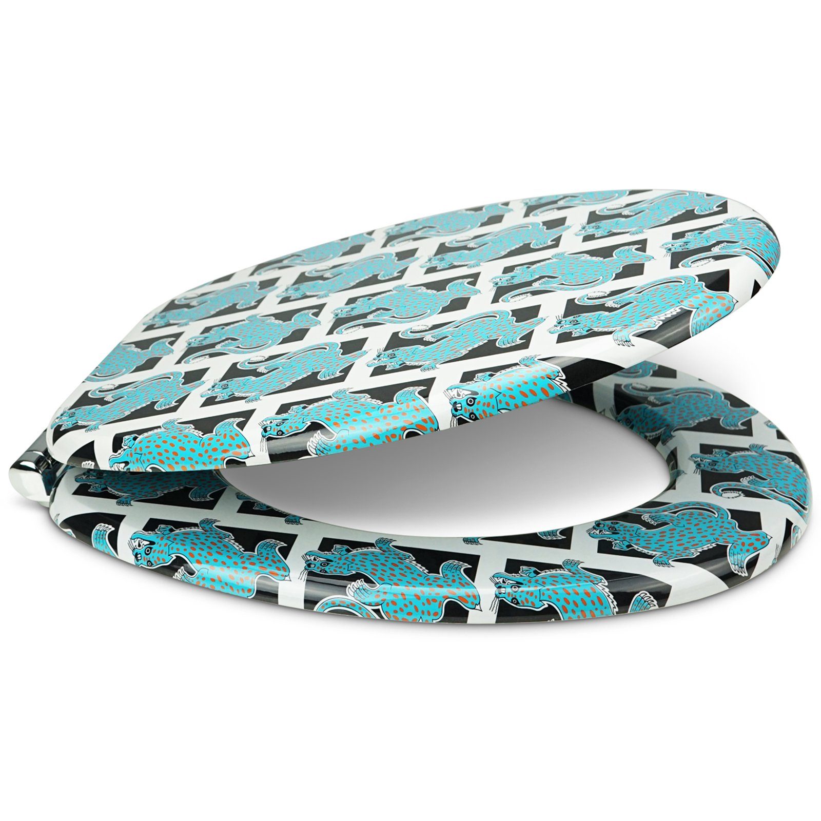 Sanfino WC-Sitz "Blue Tiger“ Premium Toilettendeckel günstig online kaufen
