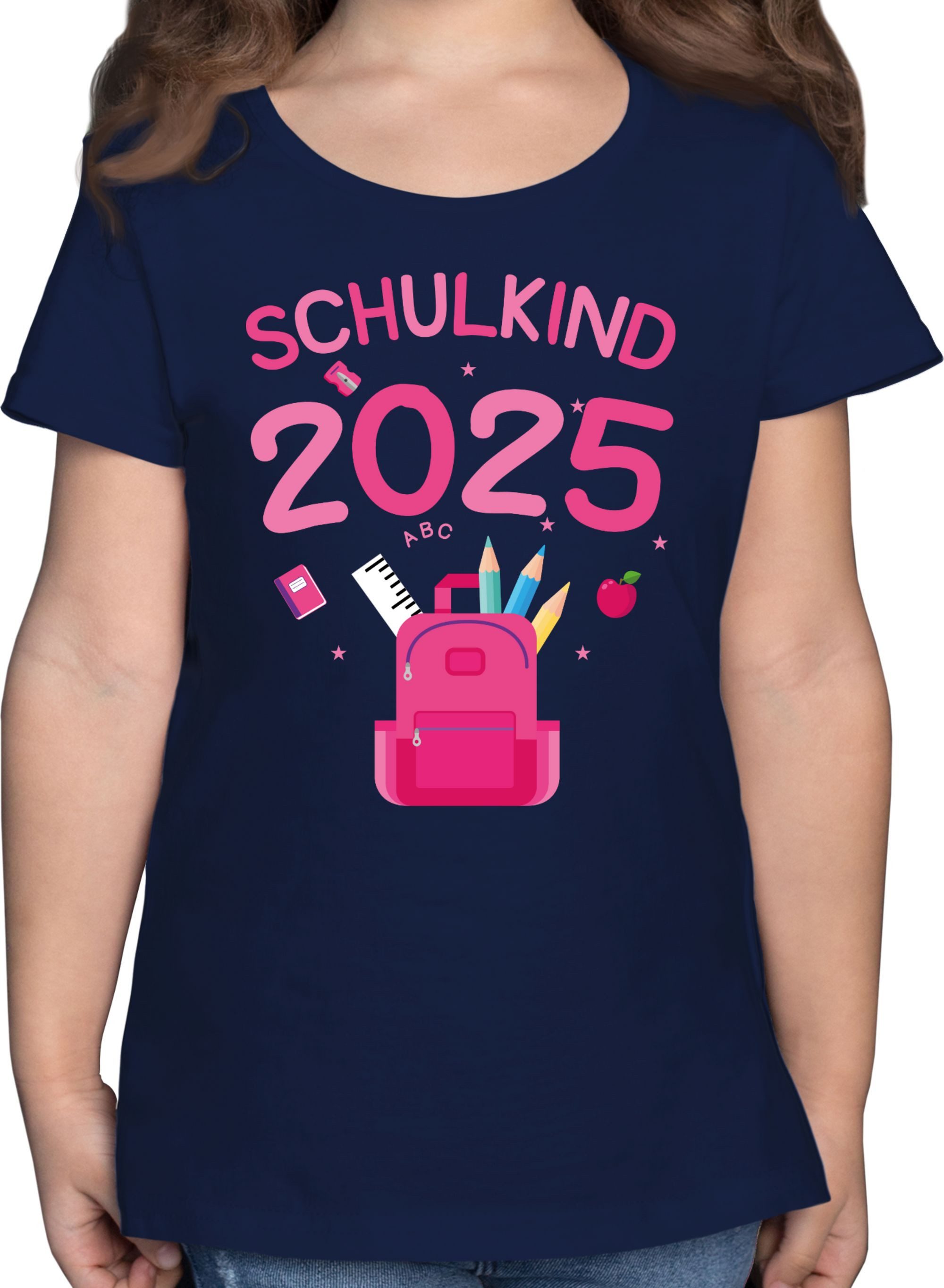 Shirtracer T-Shirt Schulkind 2025 Einschulung Mädchen