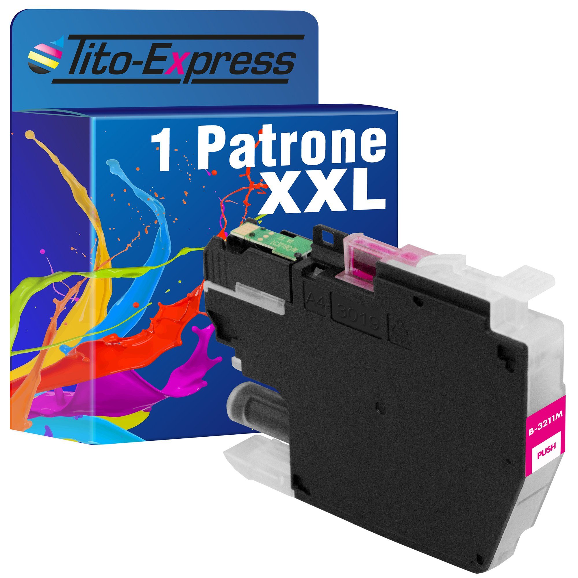Tito-Express PlatinumSerie ersetzt Brother LC-3211 Brother LC 3211 Brother  LC3211 Magenta Tintenpatrone (für MFC-J491DW MFC-J497DW DCP-J572DW  DCP-J772DW DCP-J774DW MFC-J890DW)
