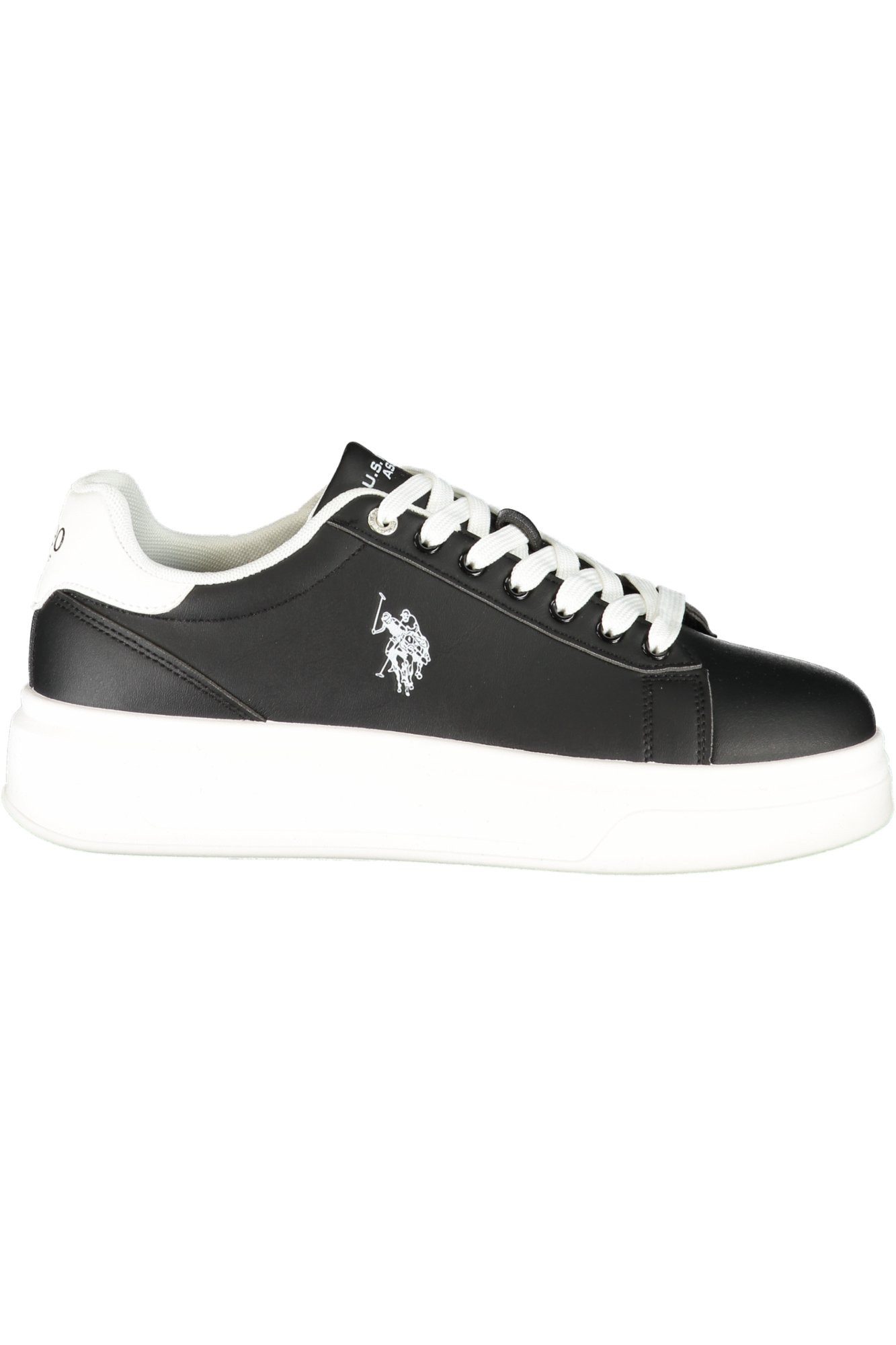 U.S. GRAND POLO Sneaker Herren-Schwarz-Sportschuh mit Kontrastdetails &