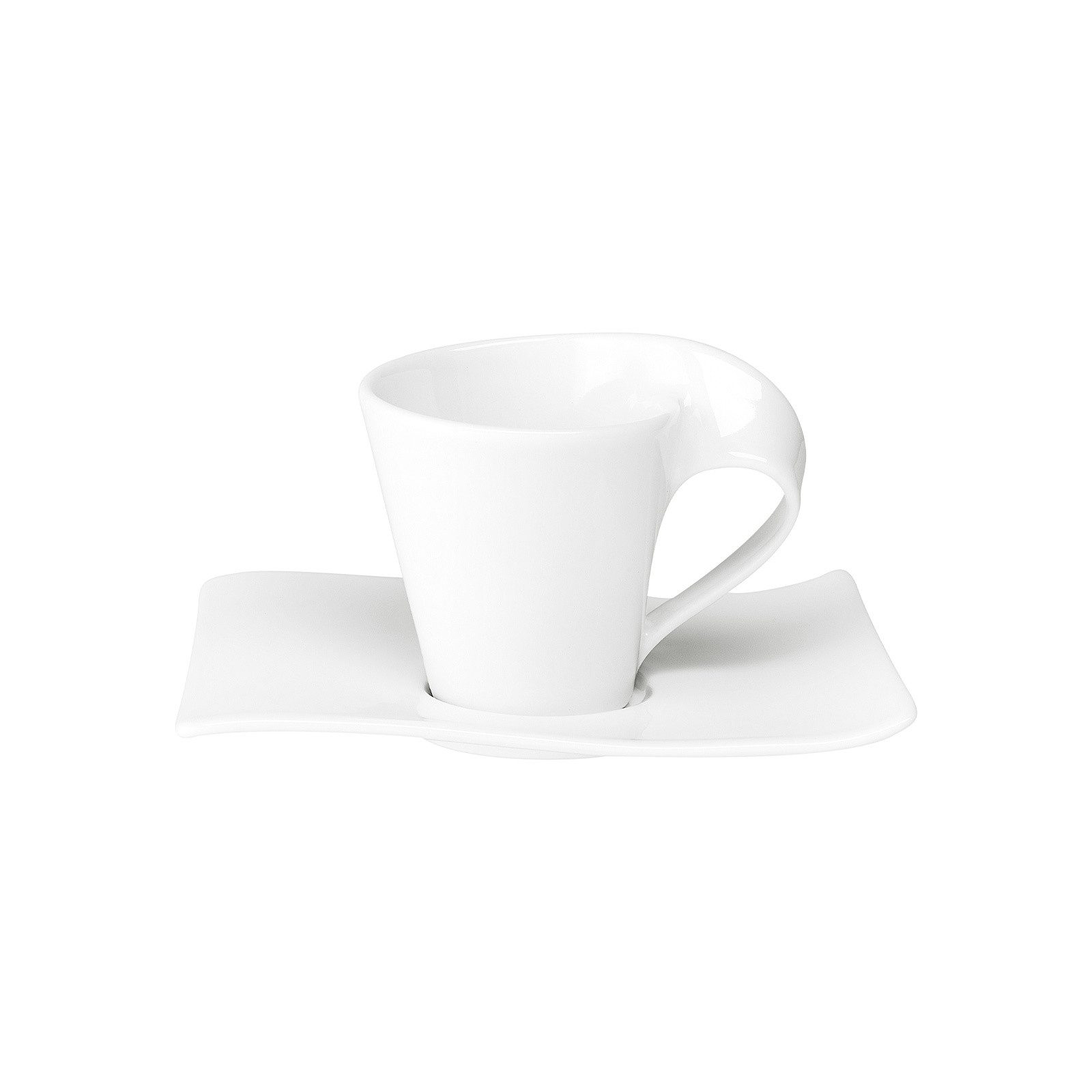 Villeroy & Boch Tasse NewWave Kaffeetasse mit Untertasse 200 ml, Porzellan
