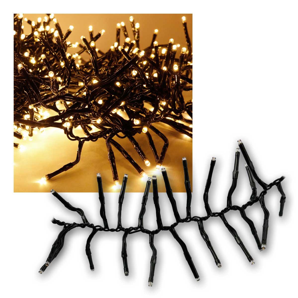 EGB LED-Lichterkette Außen-Büschellichterkette, 600 Mini-LED ww, 230V