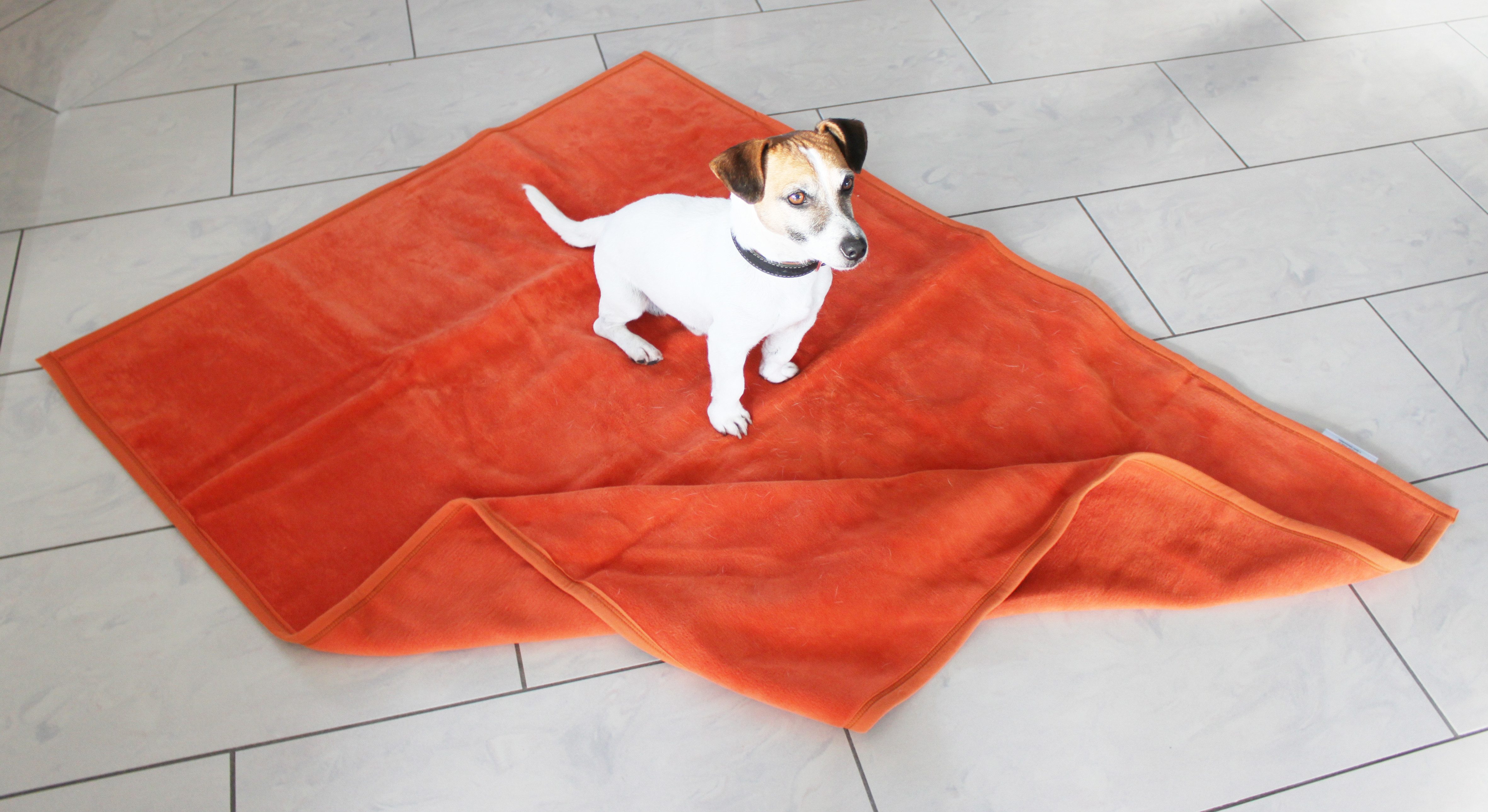 HEIM Tierdecke Kuscheldecke kochfest, terracotta – Bild 3 von 3