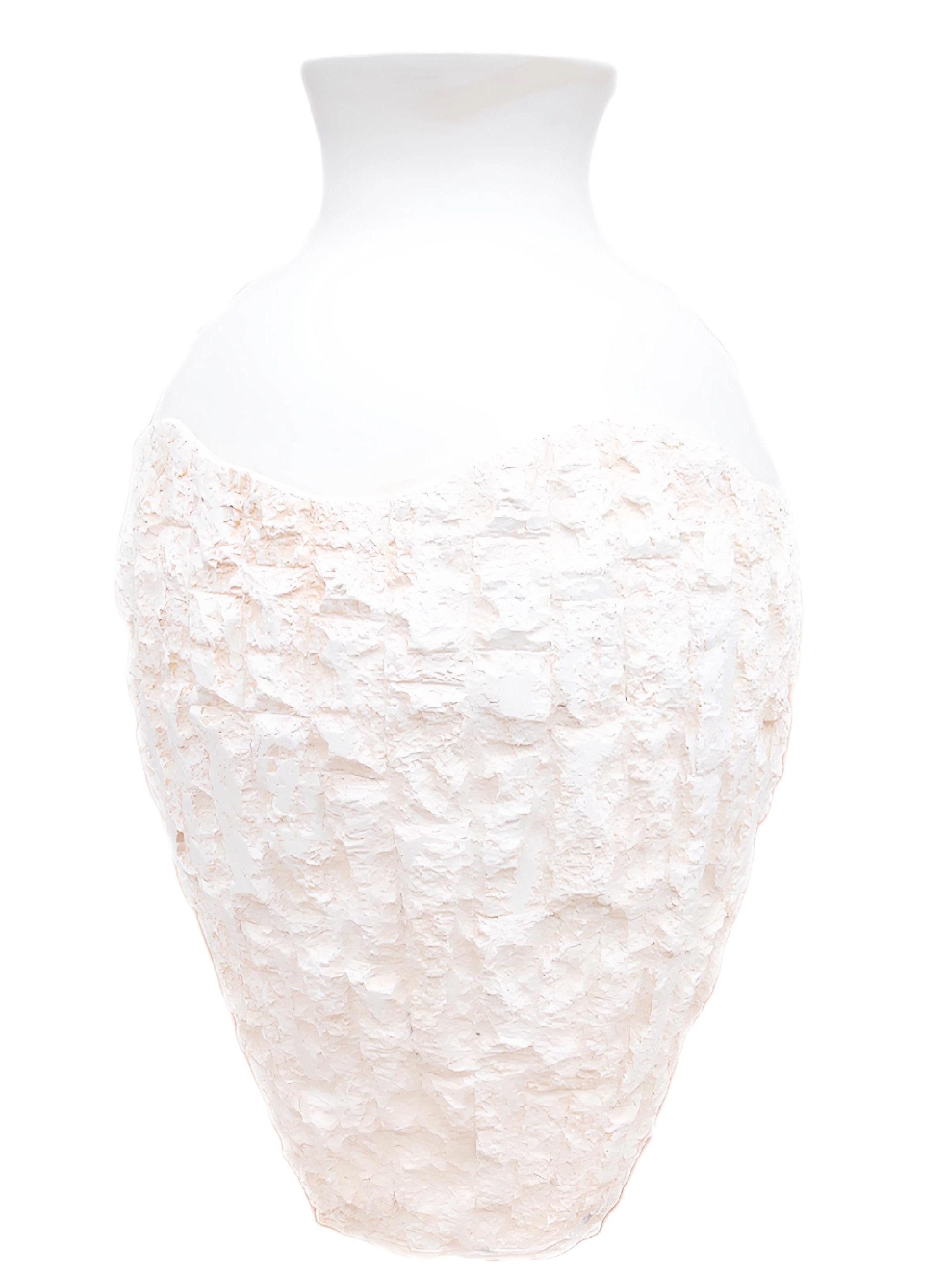 Xlmoebel Dekovase Große Vase für Tischdekoration im antiken Stil mit Skulptur (Krug Material: Kunststoff 95 cm Höhe), Hergestellt in Europa