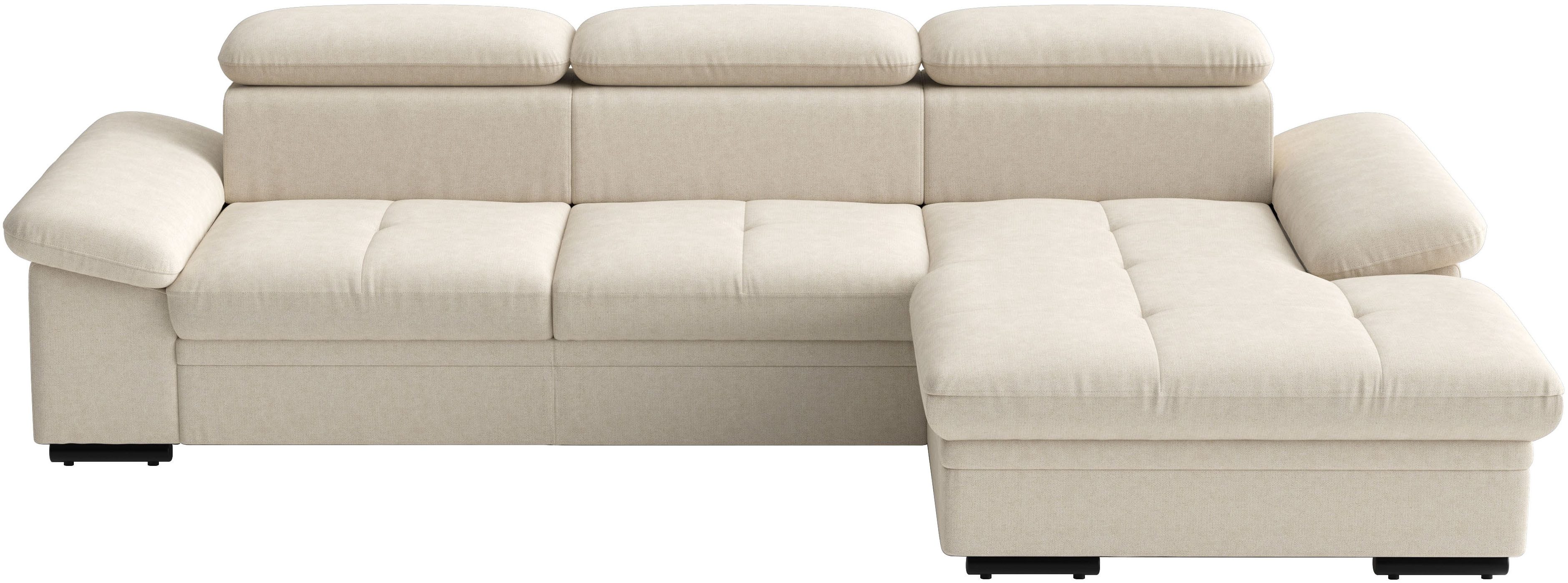 sit&more Ecksofa Viola, L-Form, B: 260 cm, optional Schlaffunktion,inkl Armteil- & Kopfteilverstellung