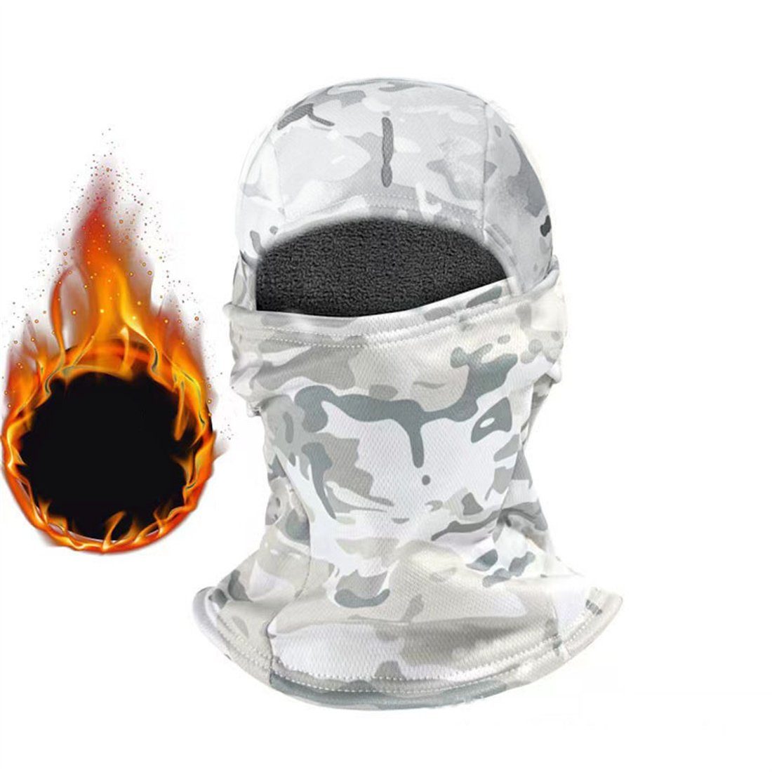 DÖRÖY Sturmhaube Winter-Ski-Maske, Outdoor-Sport Radfahren Kopfbedeckung, unisex Weiß