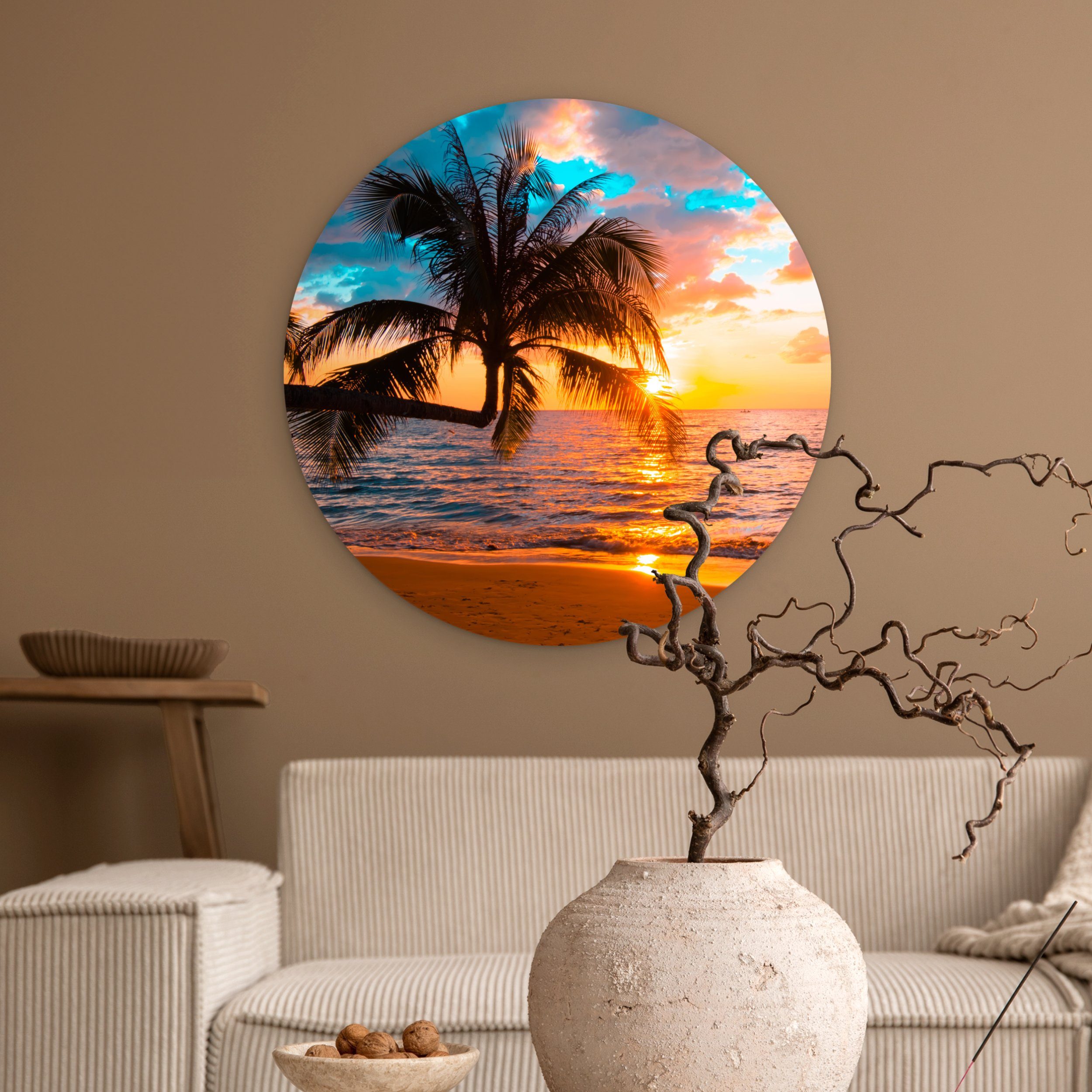 MuchoWow Gemälde Palme - Sonnenuntergang - günstig online kaufen