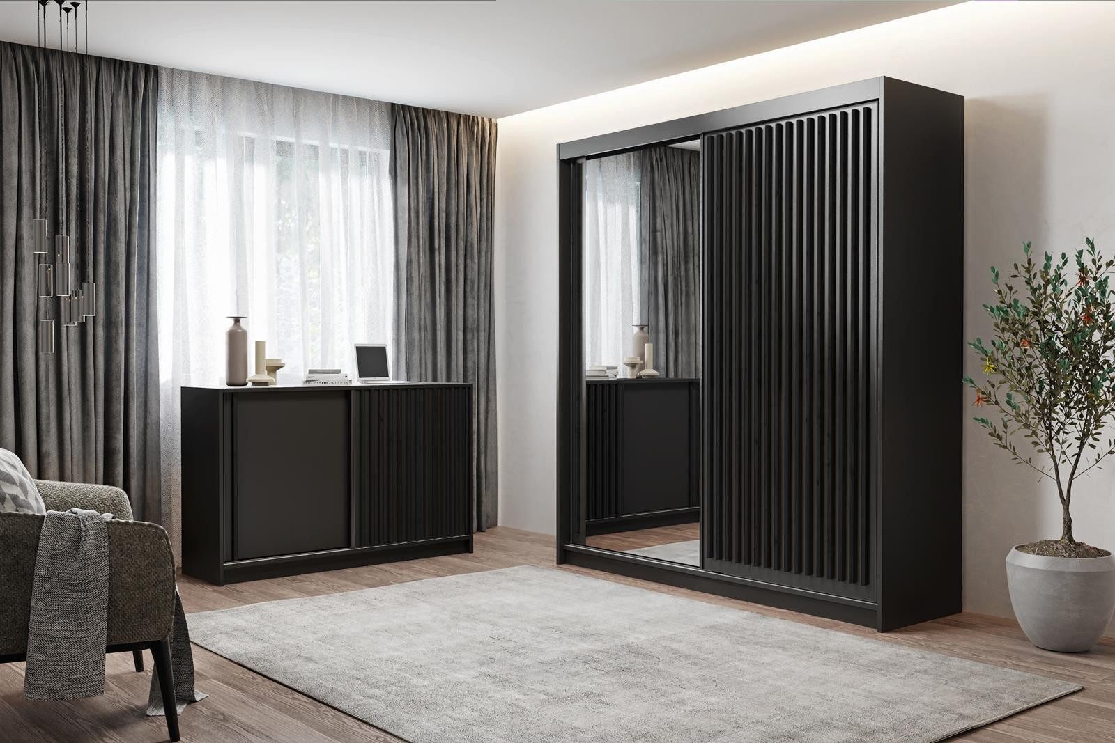 Compleo Schwebetürenschrank 203 cm breit, Elegant günstig online kaufen