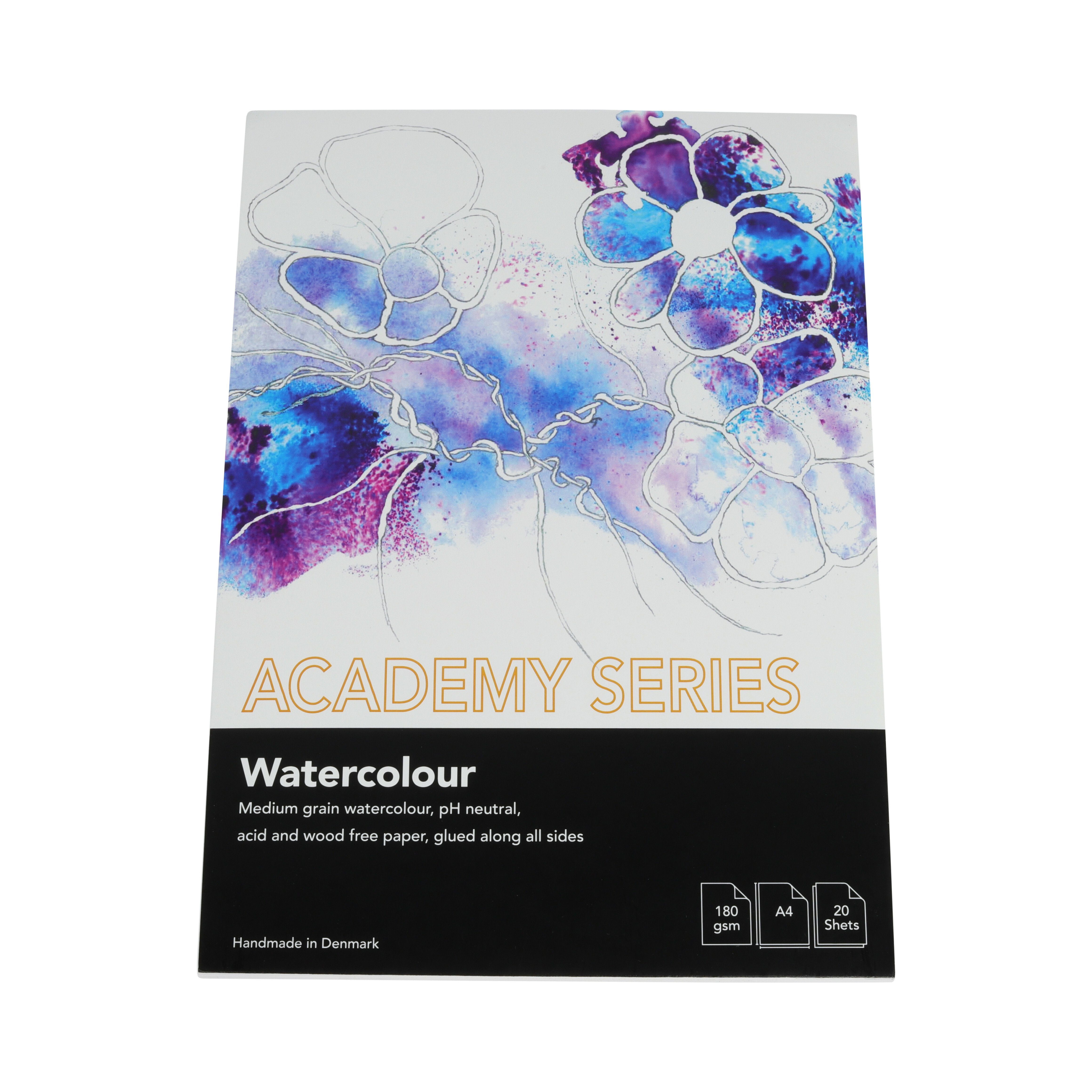 Weiß Design Aquarellpapier - + Academy 15 Series A4 Aquarellpapier g/m2 Paper 300 - - Blätter -